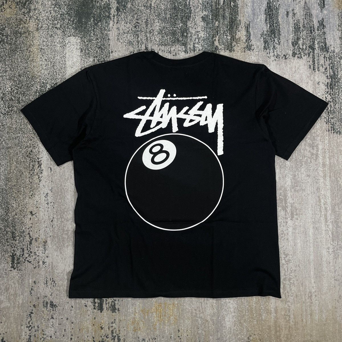 Streetwear × Stussy × Vintage 8ball Stussy Pig Dyed Tee black L | Grailed