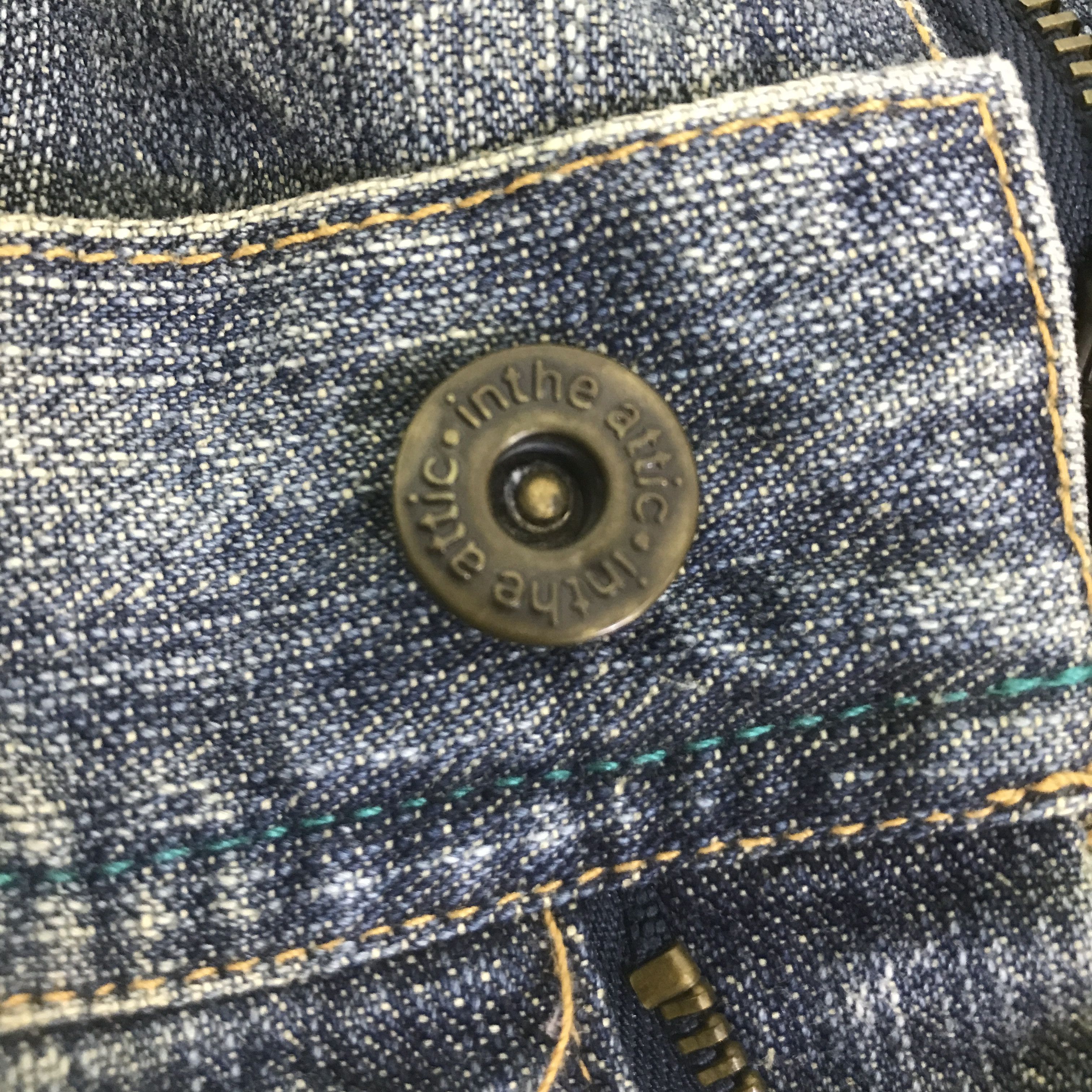 In The Attic IN THE ATTIC DISTRESSED DENIM DOUBLE WAIST PANTS K129B1 Size US 32 / EU 48 - 12 Thumbnail