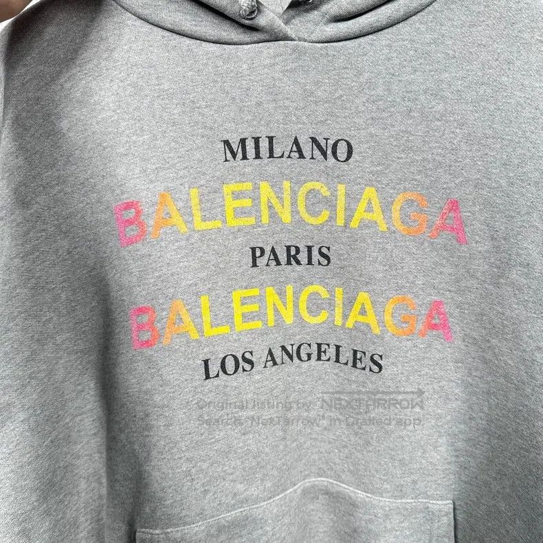 Balenciaga Balenciaga Gray letter logo print gradient color classic h Size US M / EU 48-50 / 2 - 3 Thumbnail