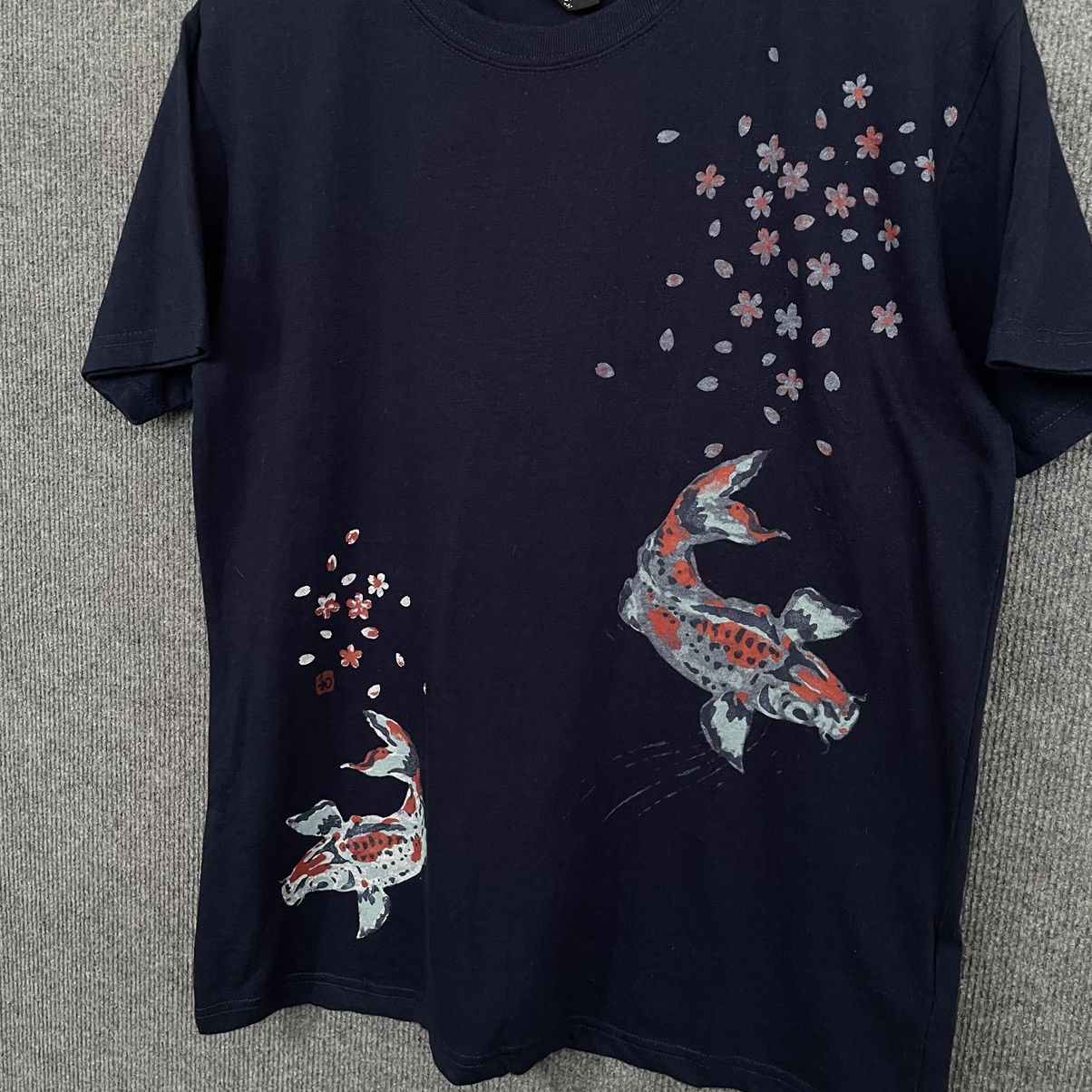 If Six Was Nine × Japanese Brand Bullet Noise Koi Fish Sukajan Ed Hardy Karakuri Style Tee Size US M / EU 48-50 / 2 - 2 Thumbnail