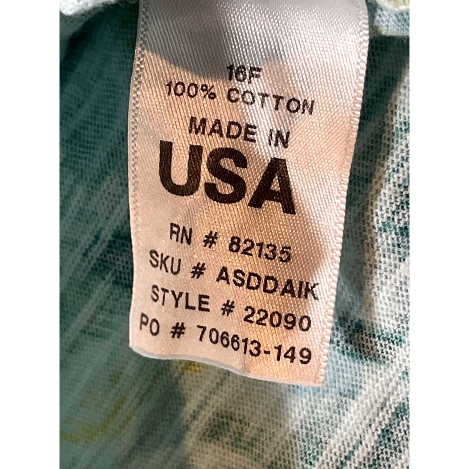 Vintage FRESH PRODUCE Cotton Knit Jersey Dress Aqua Blue Yellow 3/4 Sleeve Pockets A Line XS Pullover Geometric Shirt Dress Women Casual Dress Size XS / US 0-2 / IT 36-38 - 3 Thumbnail