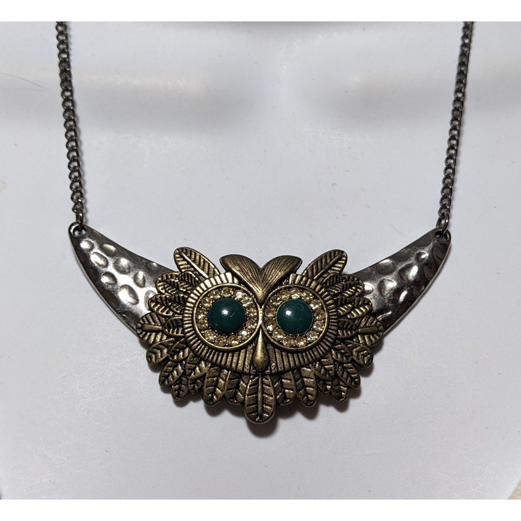 Other Steampunk Rhinestone Owl Necklace Size ONE SIZE - 8 Thumbnail