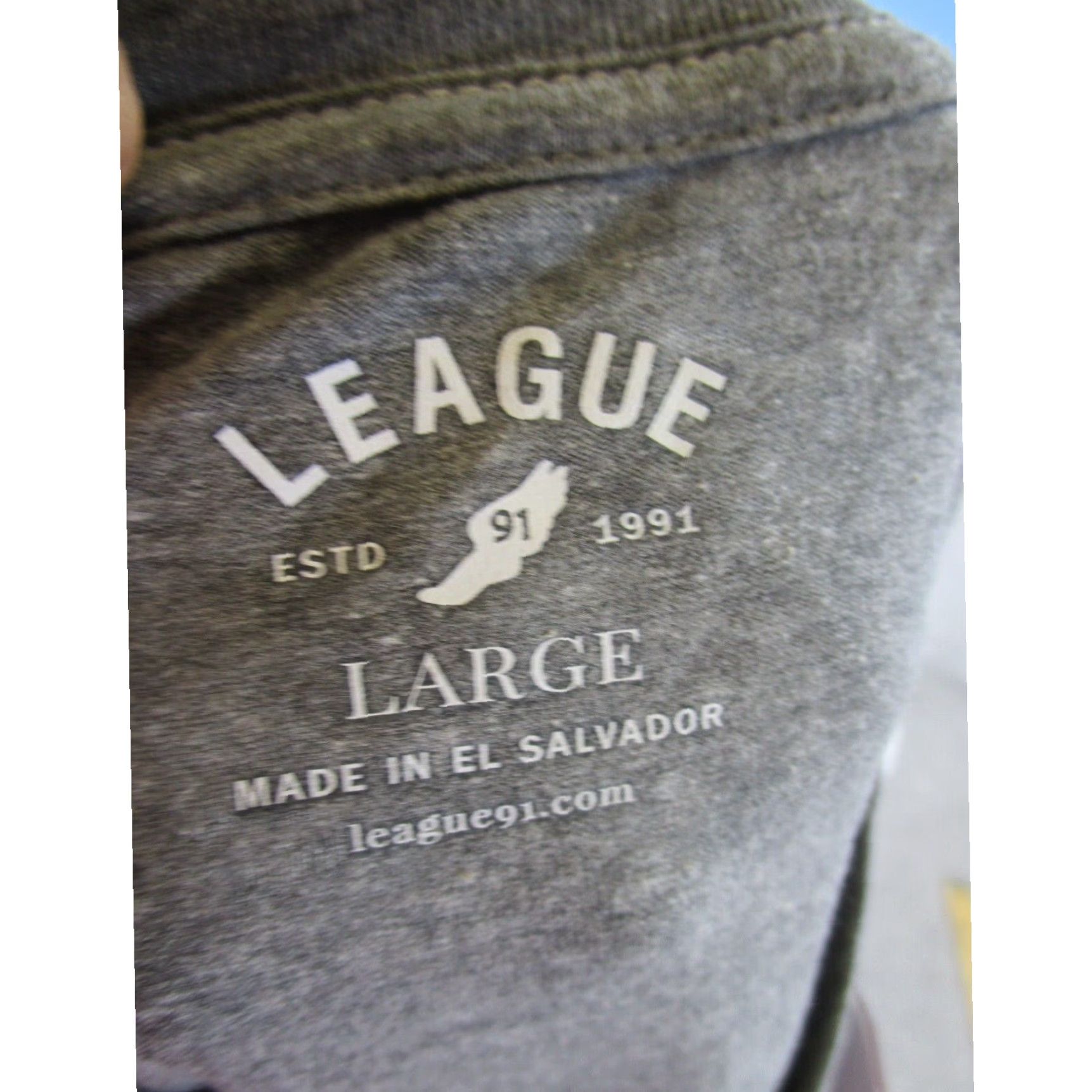 Vintage League Mens Large Gray Long Sleeved Tee Shirt Extra Large XL Size US L / EU 52-54 / 3 - 7 Thumbnail