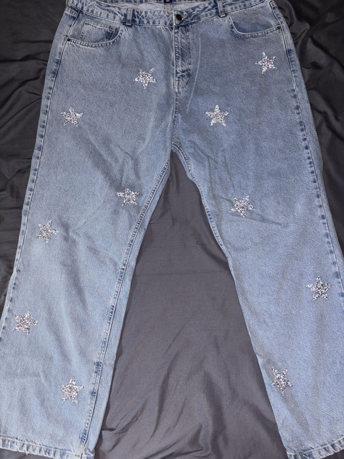 Nasty Gal Nasty Gal Star Rhinestone Jeans Size 38" / US 16 / IT 52 - 1 Thumbnail