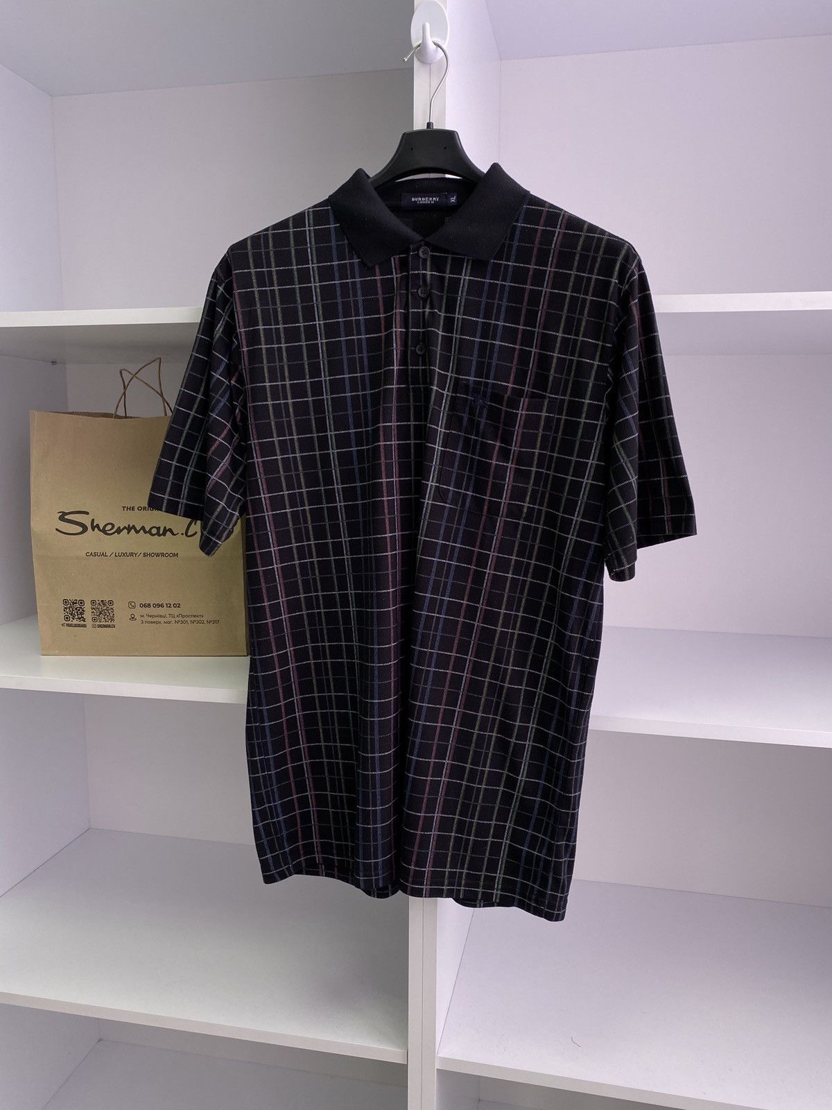 Burberry × Vintage Burberry London vintage short sleeve polo tee Size US XL / EU 56 / 4 - 3 Thumbnail