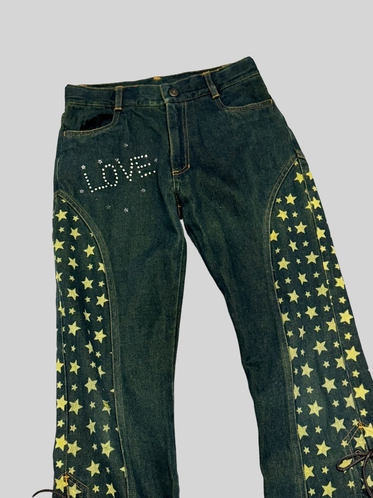 Hysteric Glamour FLARE K.GIRL HYSTERIC GLAMOUR STYLE LACES DENIM Size 24" / US 00 / IT 34 - 4 Thumbnail