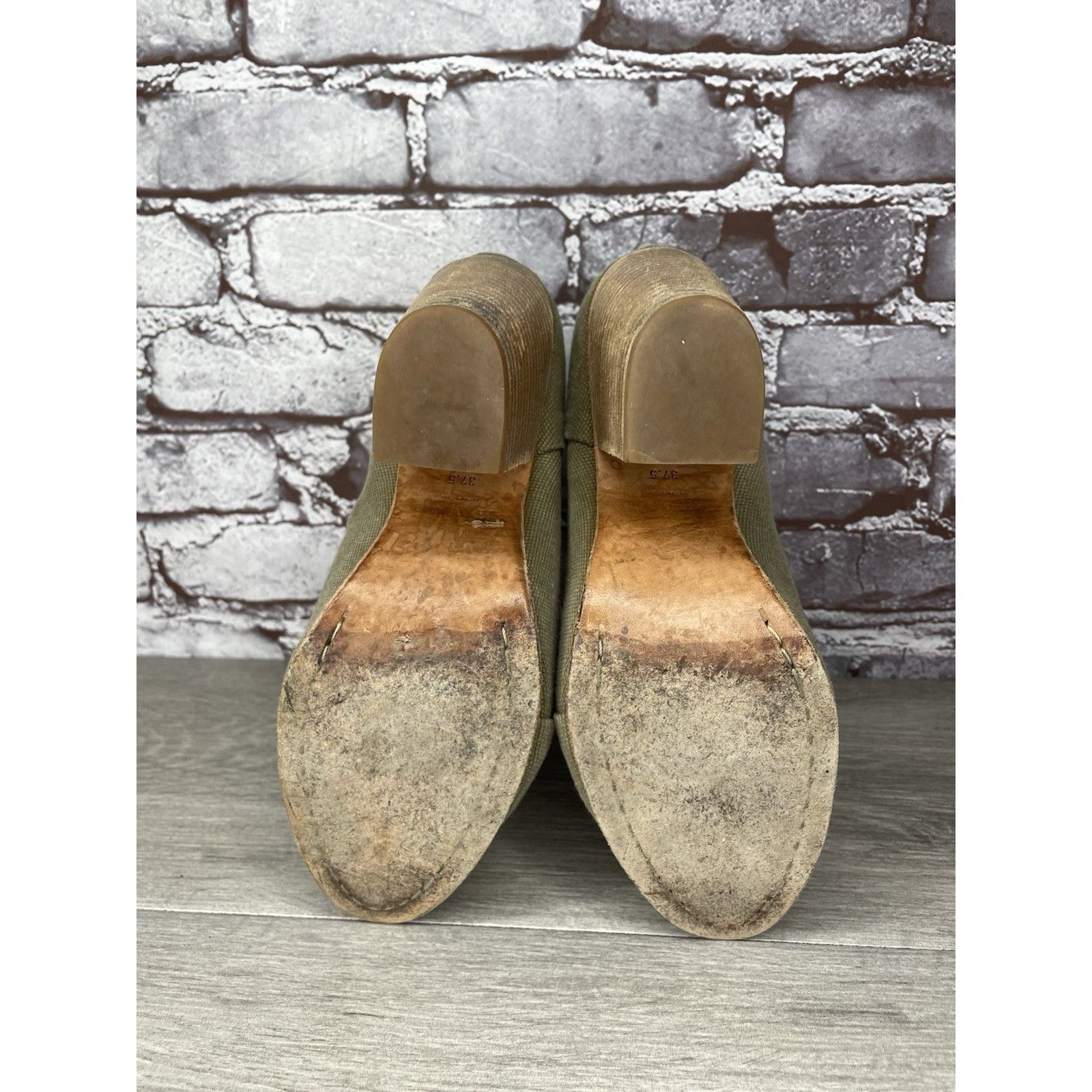 Rag & Bone Rag & Bone Newbury Green Canvas Back Zip Ankle Boots Booties Size US 7.5 / IT 37.5 - 17 Thumbnail