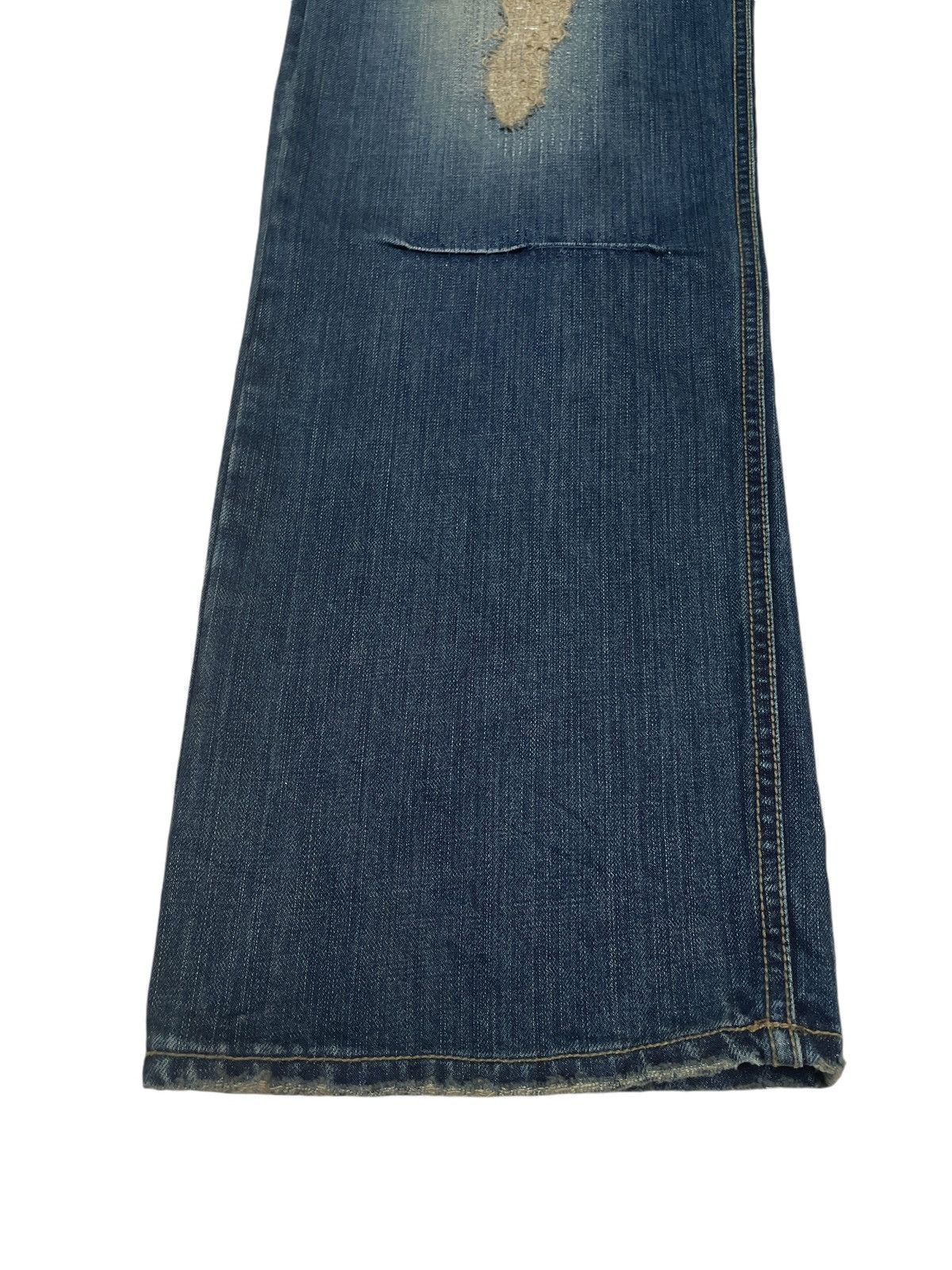 Japanese Brand Rare Design Vintage Japanese Brand Unfinish Jeans 2000s Size US 35 - 5 Thumbnail
