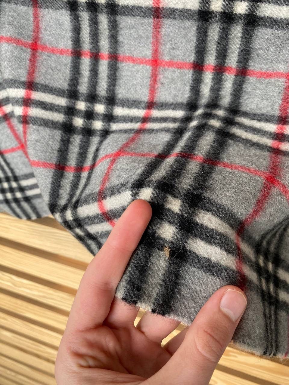 Burberry Burberry Gray Nova Check Scarf Size ONE SIZE - 5 Thumbnail