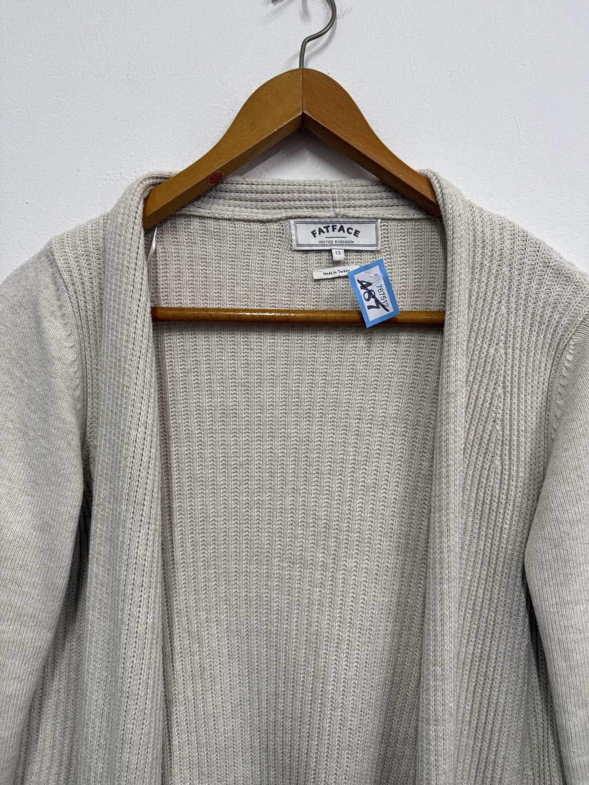 FatFace FatFace Women's Cream Open Front Cardigan UK Size 12 Size M / US 6-8 / IT 42-44 - 3 Thumbnail