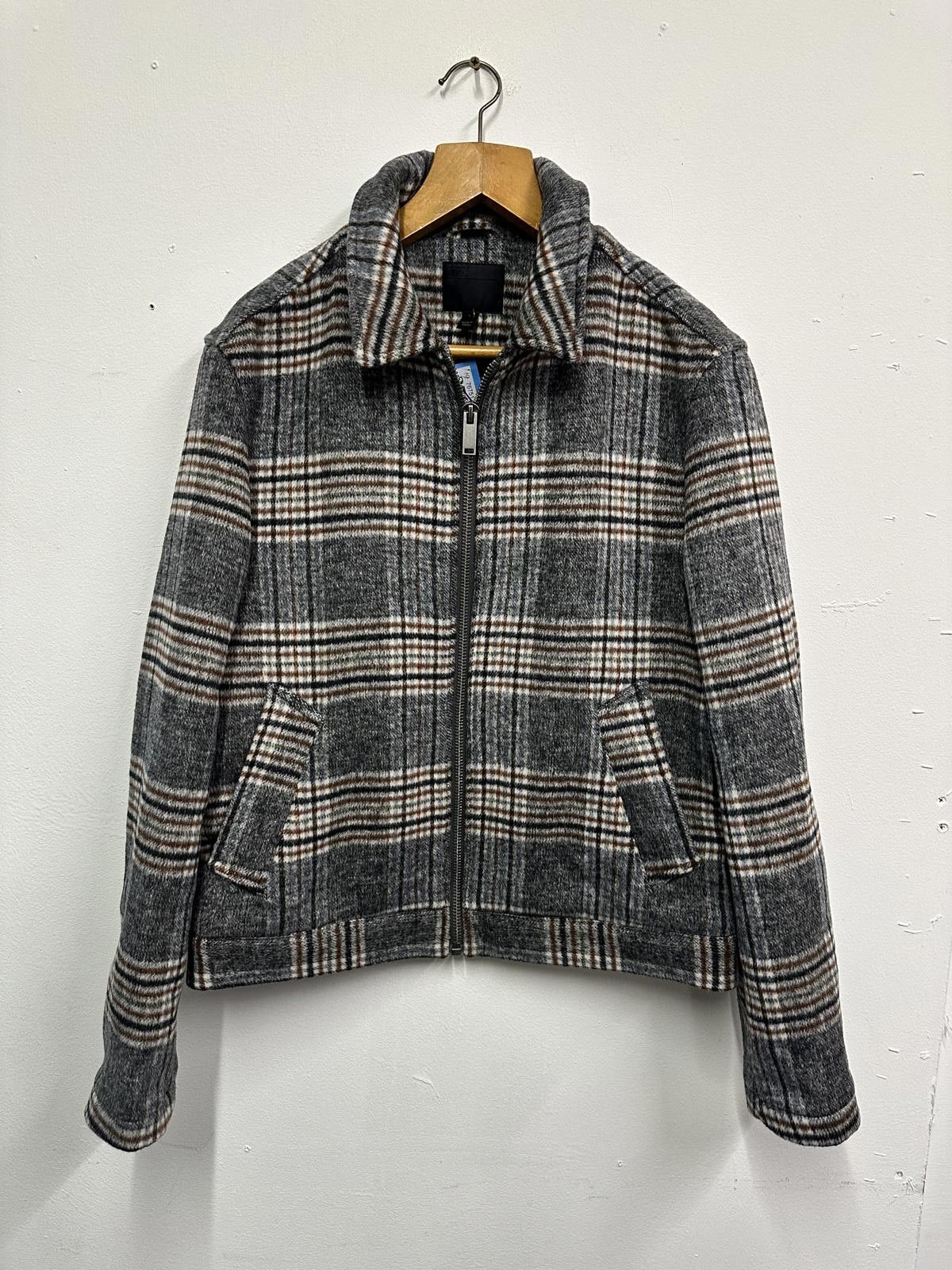 Asos ASOS Grey and Brown Check Wool Blend Jacket Size US L / EU 52-54 / 3 - 1 Thumbnail