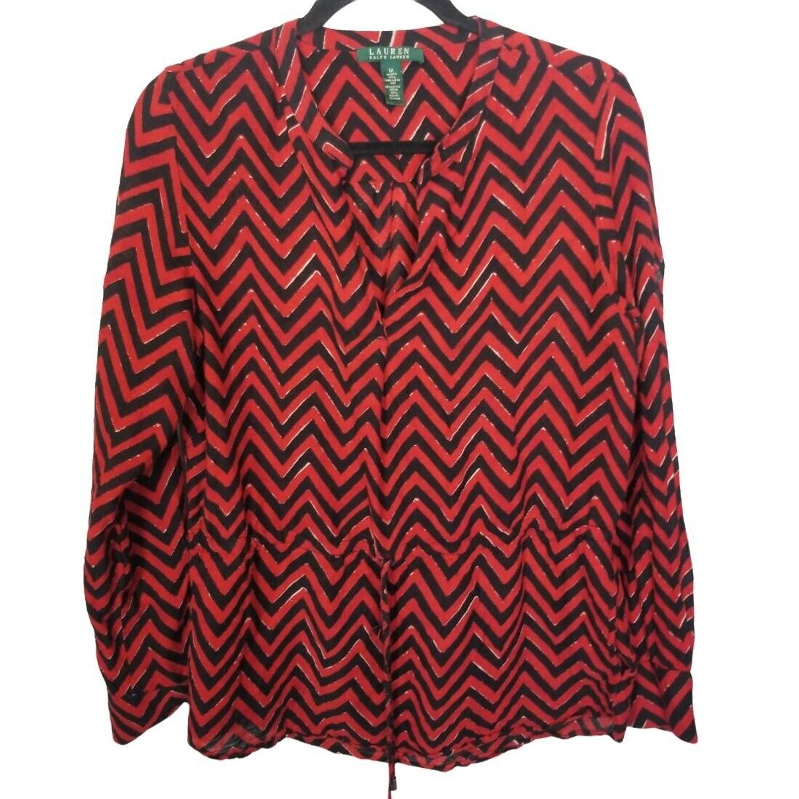 Lauren Ralph Lauren Lauren Ralph Lauren Womens Chevron Tunic Sz M Classic Preppy Size M / US 6-8 / IT 42-44 - 1 Thumbnail