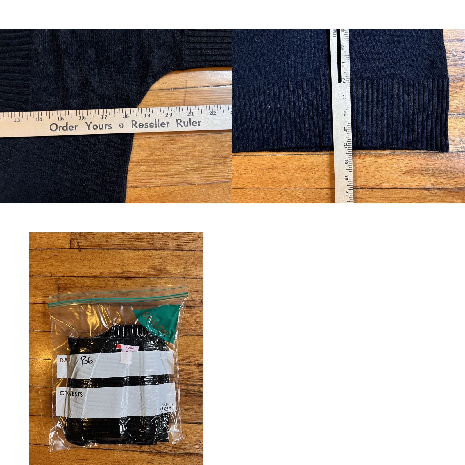 Vintage Hayden 100% Cashmere Sweater Women’s M Black Short Sleeve Shirt Size M / US 6-8 / IT 42-44 - 8 Thumbnail