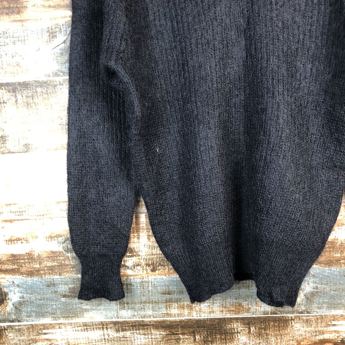 Homespun Knitwear × Japanese Brand The Basic Of Renown Black mohair Knitwear #A1663 Size US S / EU 44-46 / 1 - 7 Thumbnail