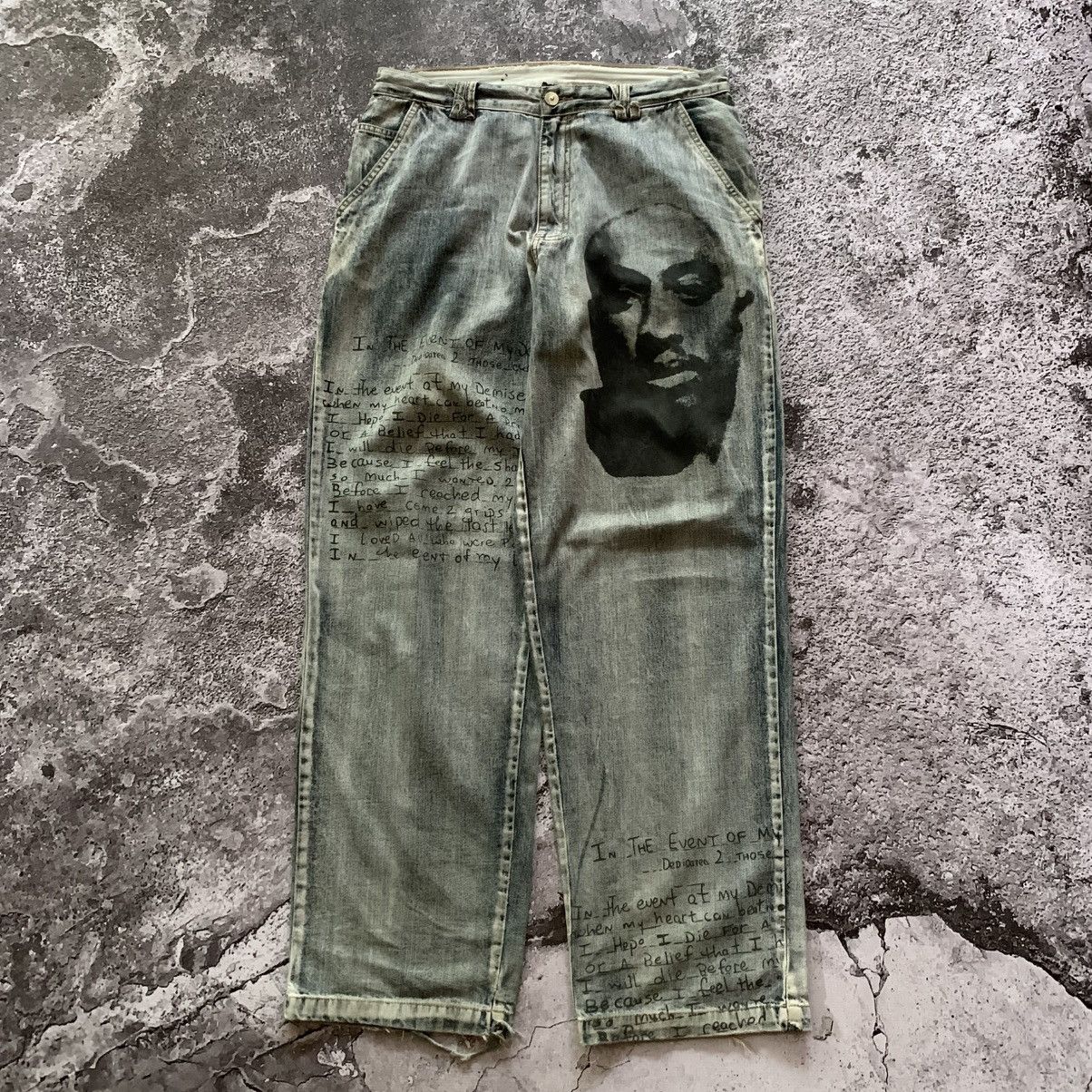 Makaveli Y2K - Makaveli Tupac Shakur Denim Baggy Pants Size US 34 / EU 50 - 2 Thumbnail