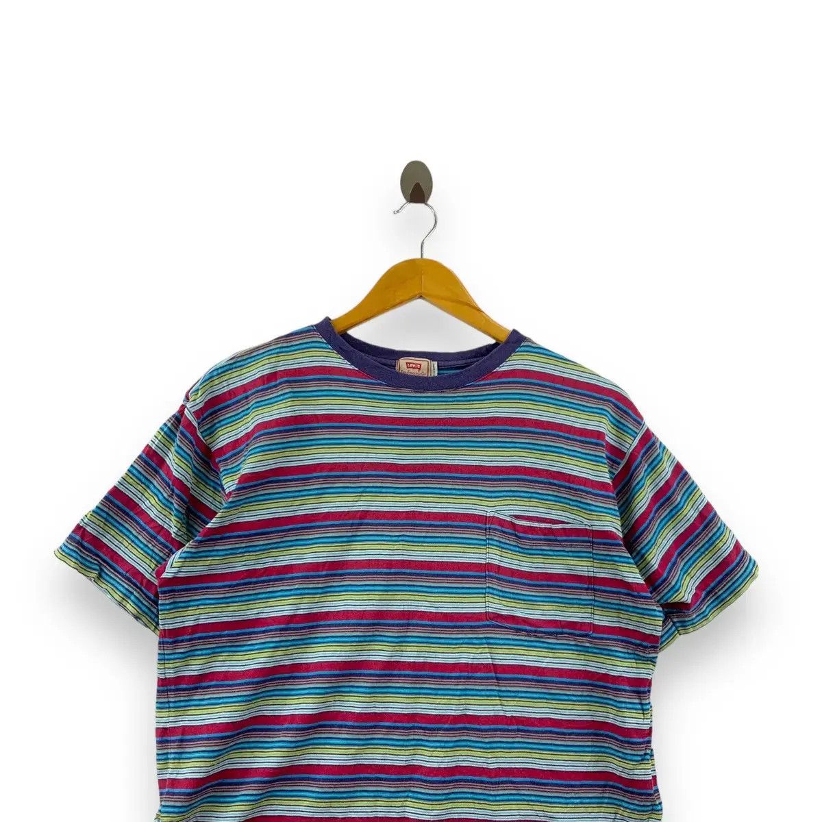 Levi's Vintage 90’ LEVI’S STRAUSS USA Striped Ringer Pocket Tee Size US M / EU 48-50 / 2 - 3 Thumbnail