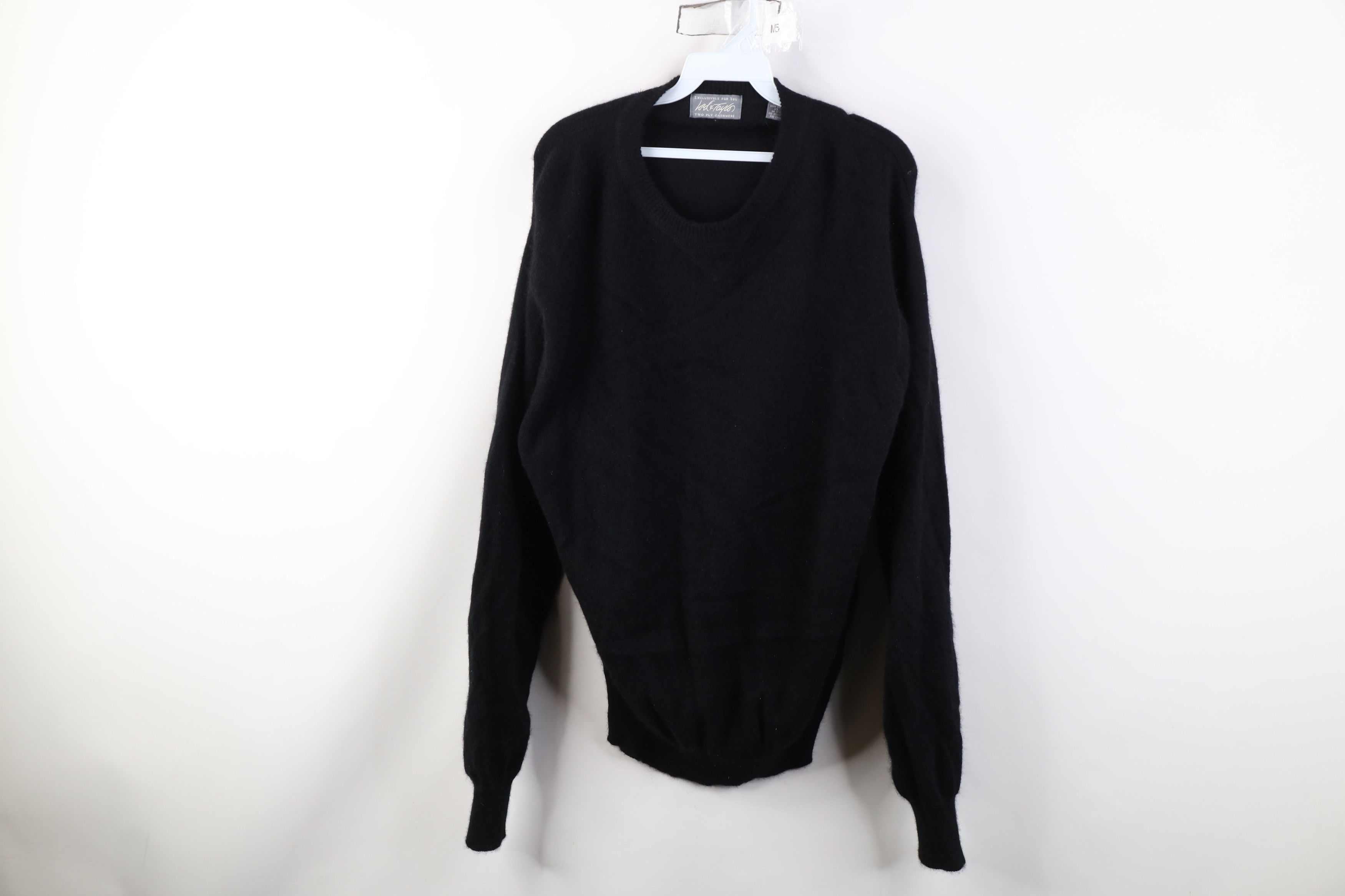 Vintage Vintage 90s Streetwear 2 Ply Cashmere Knit Sweater Black Size US XL / EU 56 / 4 - 1 Thumbnail