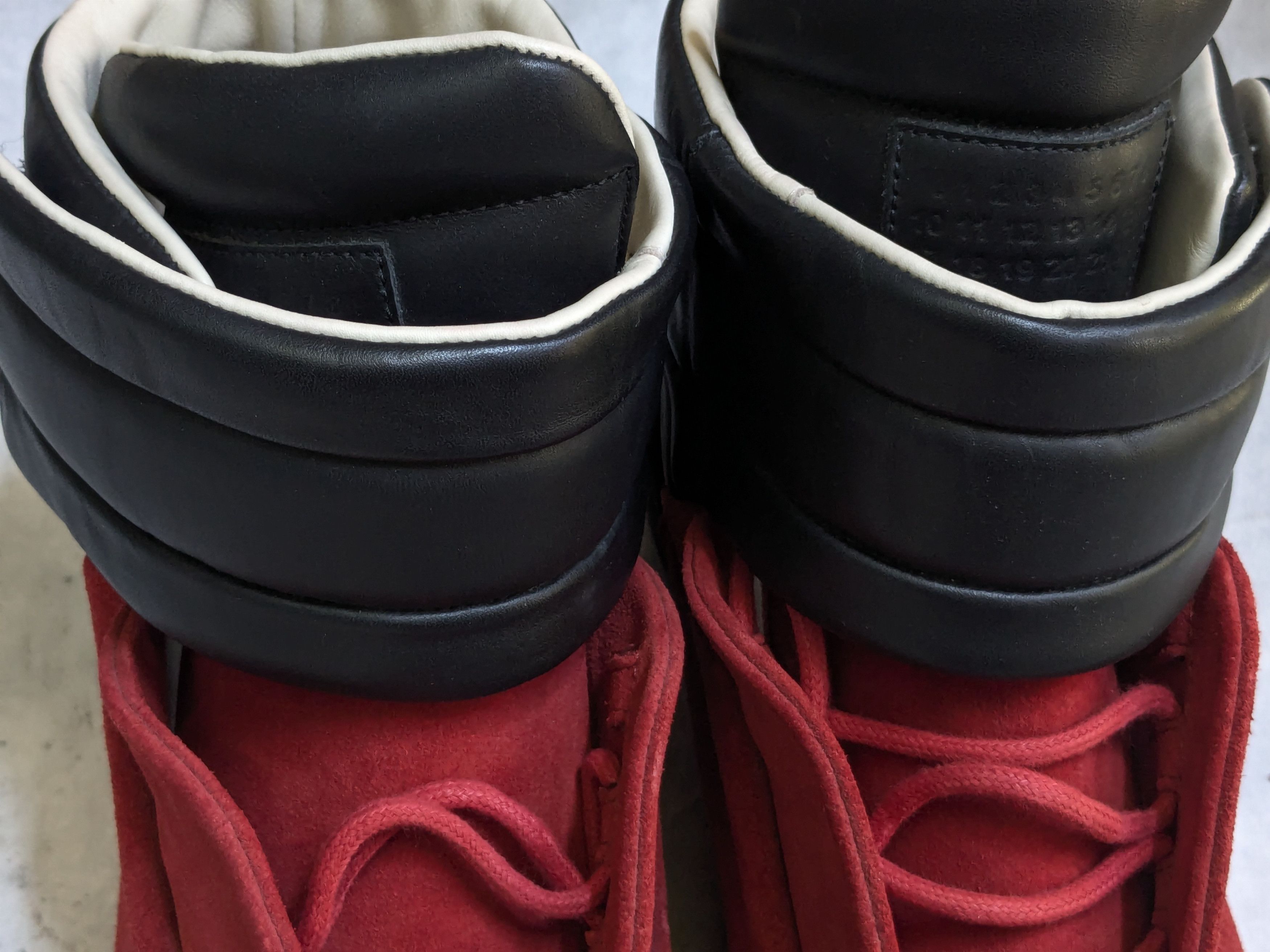 Maison Margiela Maison Margiela Future Red Black 14 47 High Tops Suede Size US 14 / EU 47 - 4 Thumbnail