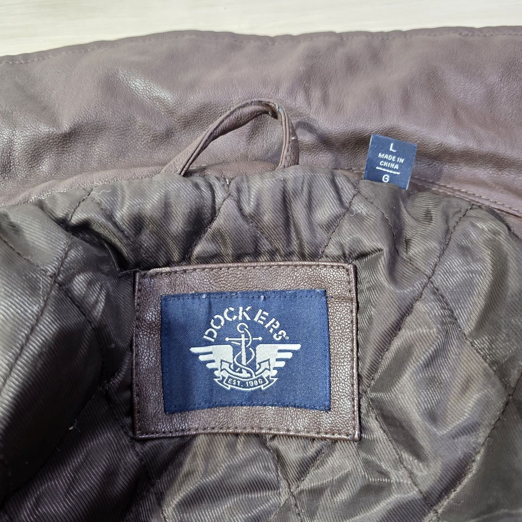 Dockers Dockers Mens James Faux Leather Jacket Brown Large Size US L / EU 52-54 / 3 - 6 Thumbnail