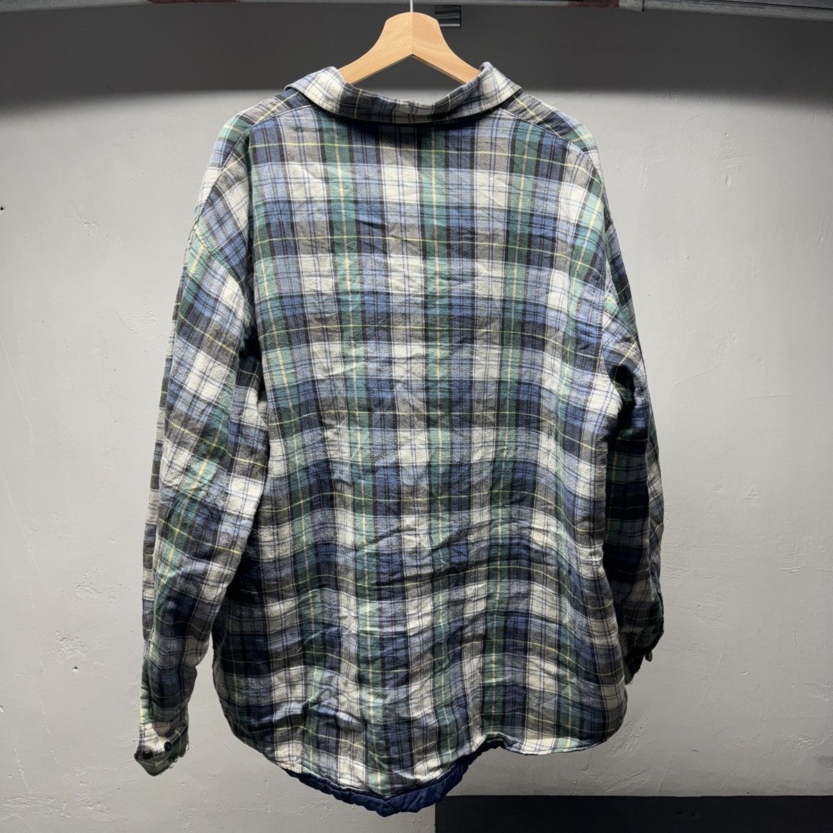 Vintage Thrashed Distressed Plaid Flannel Shirt Jacket Grunge Size US XXL / EU 58 / 5 - 2 Thumbnail