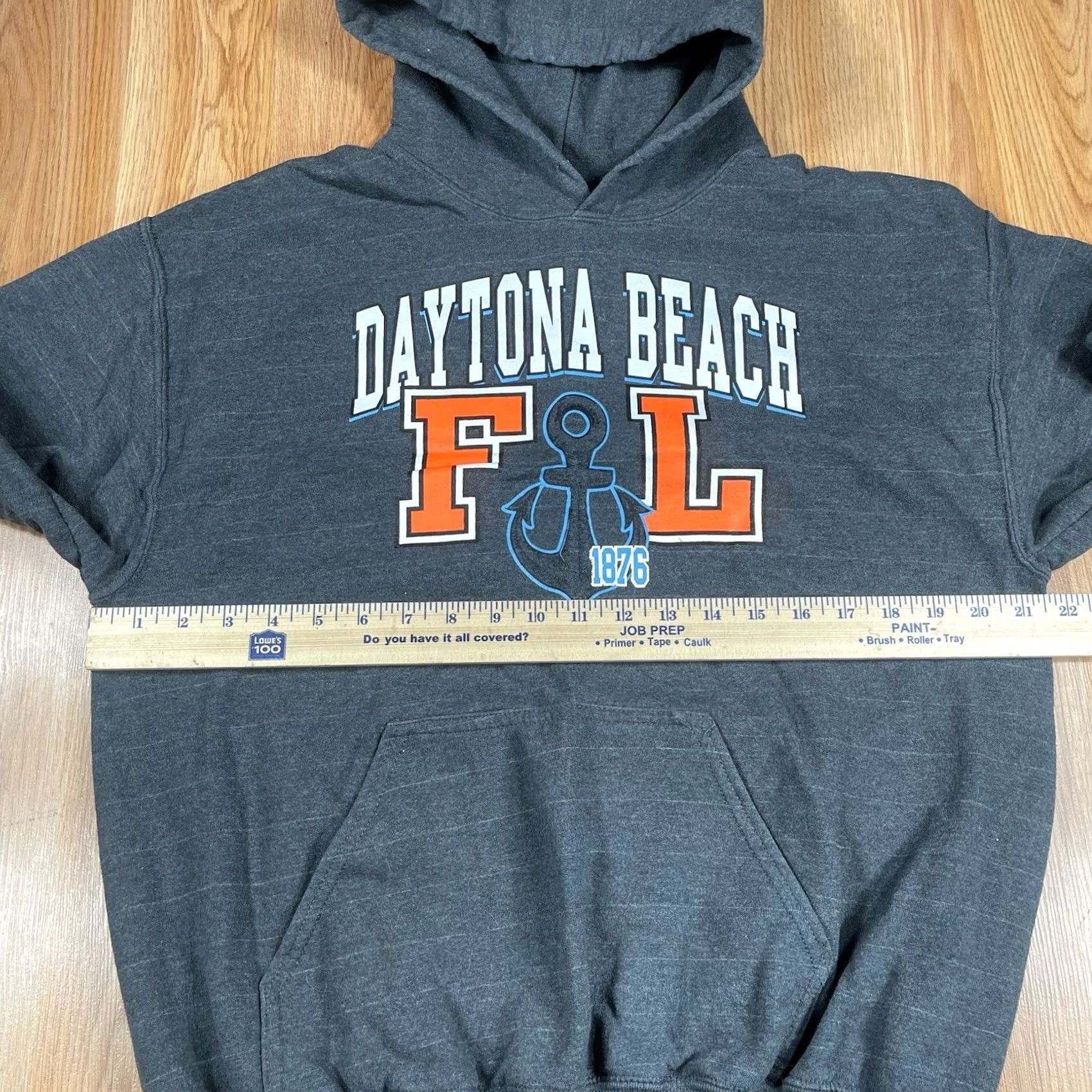 Gildan Gildan Daytona Beach FL Long Sleeve Sweatshirt Hoodie Shirt Mens M Gray Size US M / EU 48-50 / 2 - 5 Thumbnail
