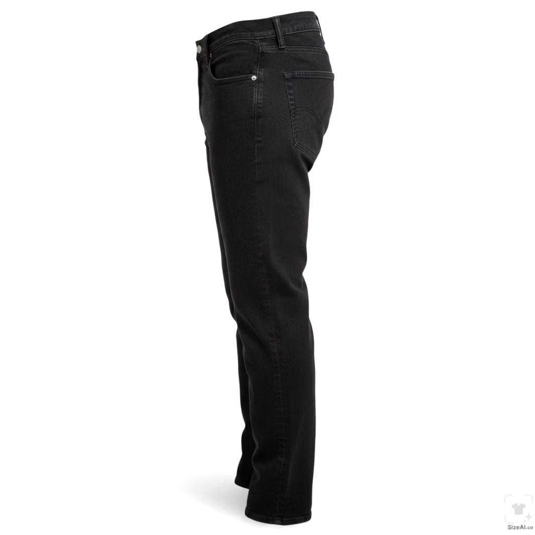 Levi's Levi's 514 Jeans Mens 36x34 Dark Wash Black Straight Denim Stretch Zip Fly 5-Pocket Logo Size US 36 / EU 52 - 3 Thumbnail
