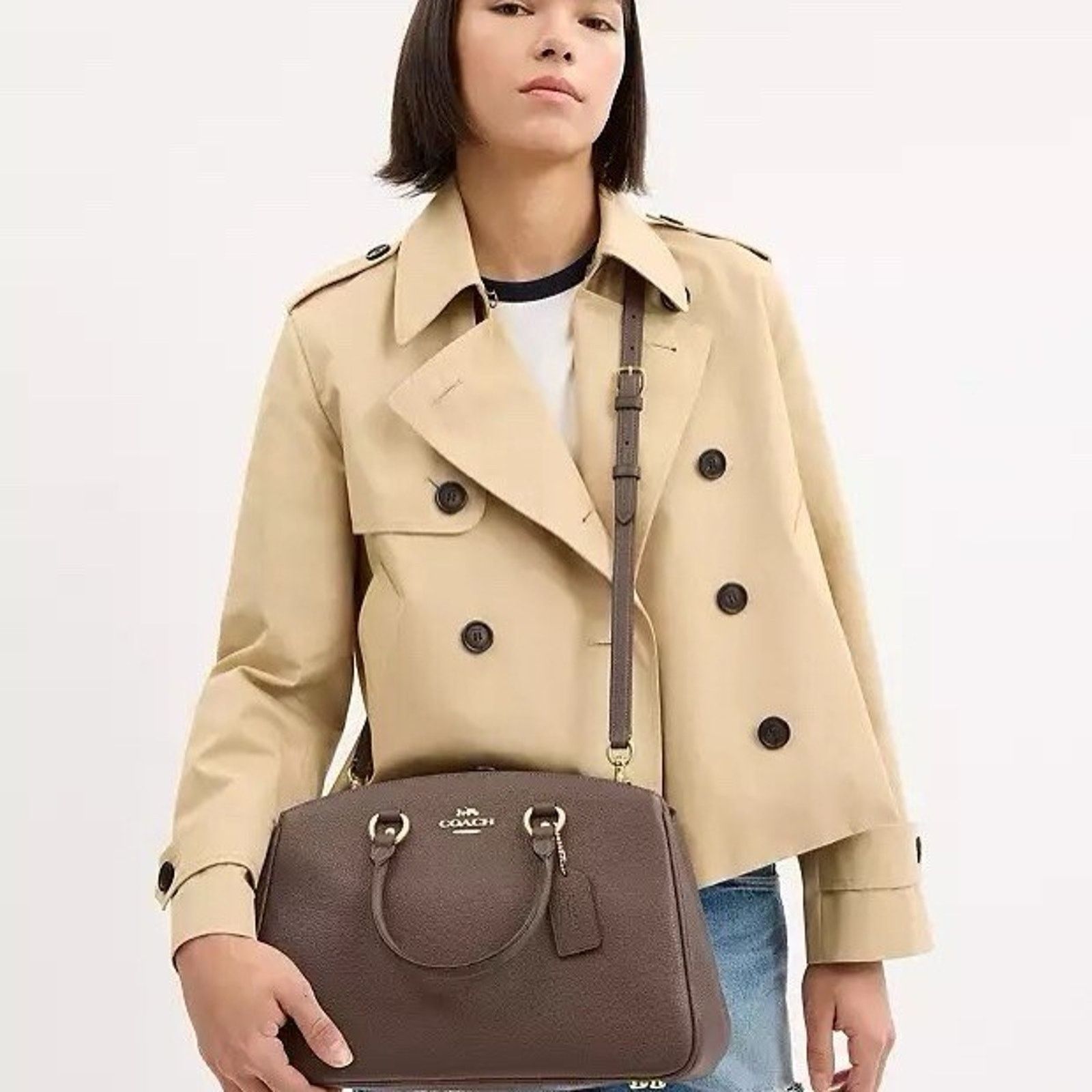 Coach NWT Coach Savannah Leather Carryall Satchel Bag CAL56 Size ONE SIZE - 8 Thumbnail
