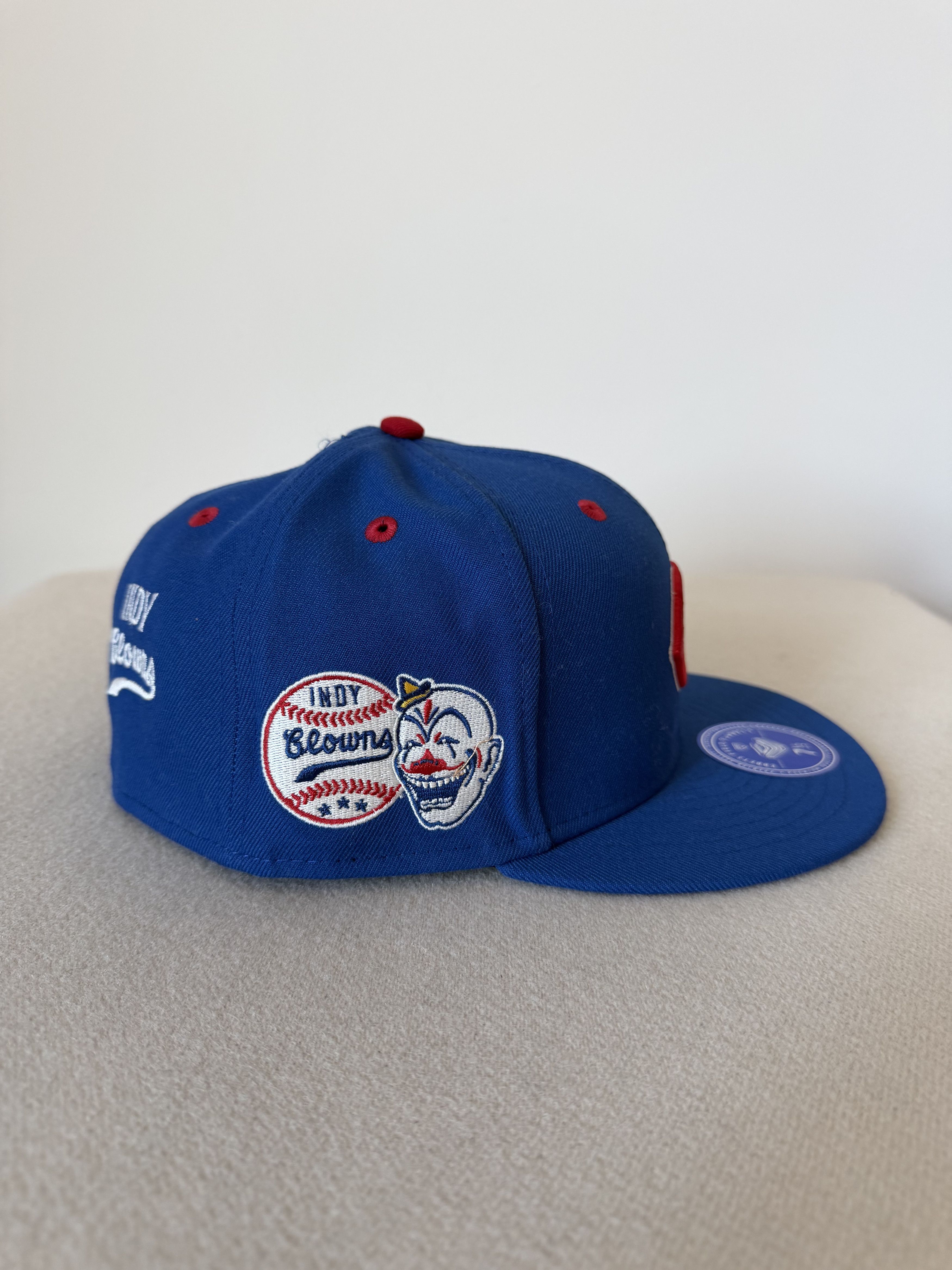 Ebbets Field Flannels 7 1/2 Ebbets Field Flannels Indianapolis Clowns Fitted Hat Size ONE SIZE - 3 Thumbnail