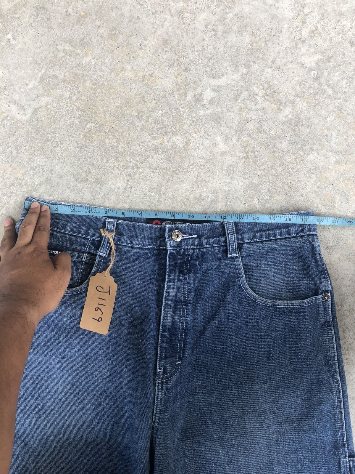 Southpole Vintage Southpole Baggy Carpenter Embroidered Jeans Size US 35 - 21 Thumbnail