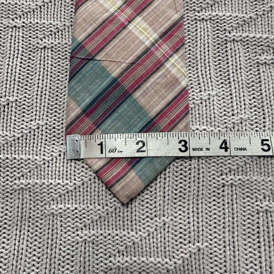 Lands' End Vintage Lands' End summer plaid cotton tie Size ONE SIZE - 6 Thumbnail