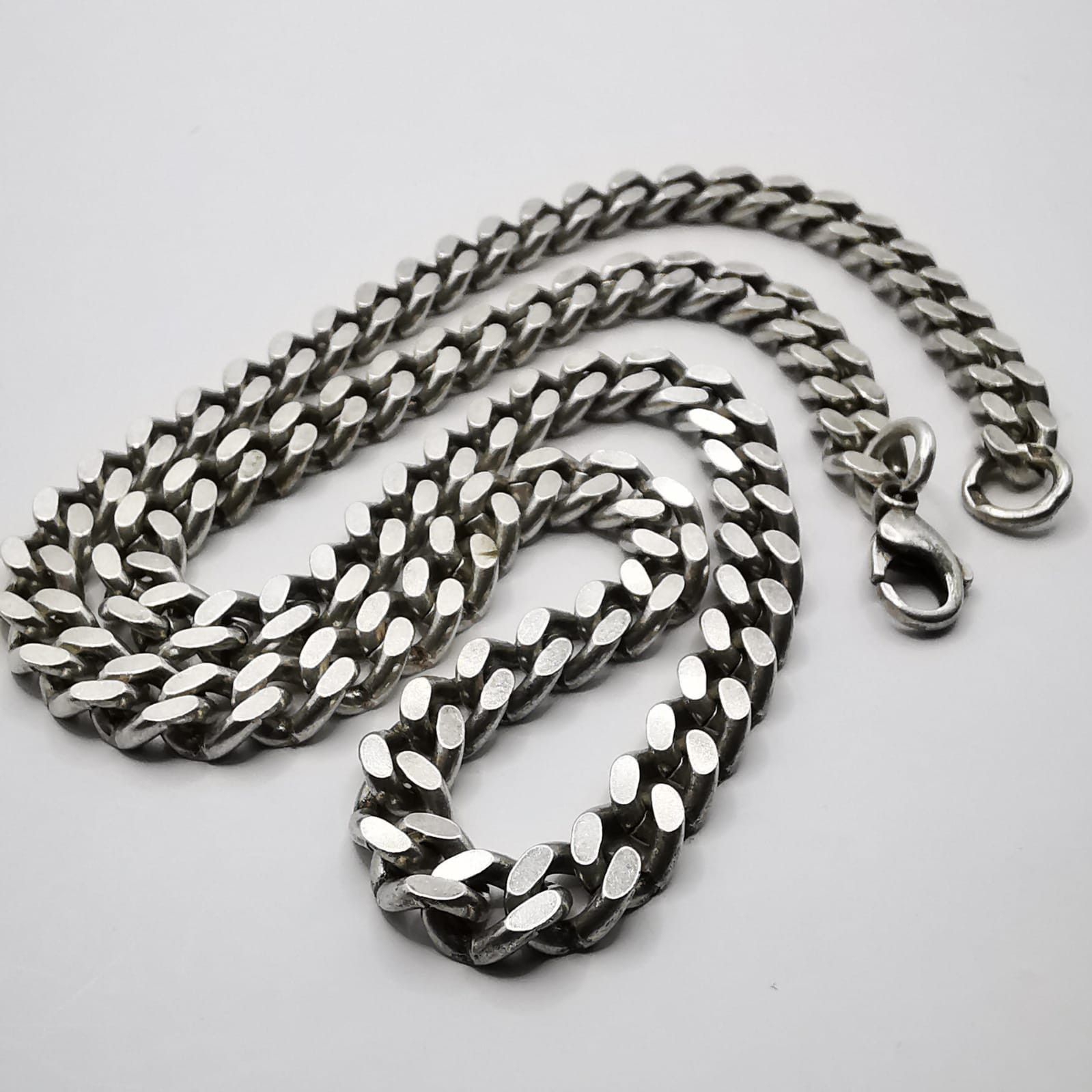 Sterling Silver Vintage Massive Chain 925 Sterling Silver,Signature 53,72g Size ONE SIZE - 3 Thumbnail