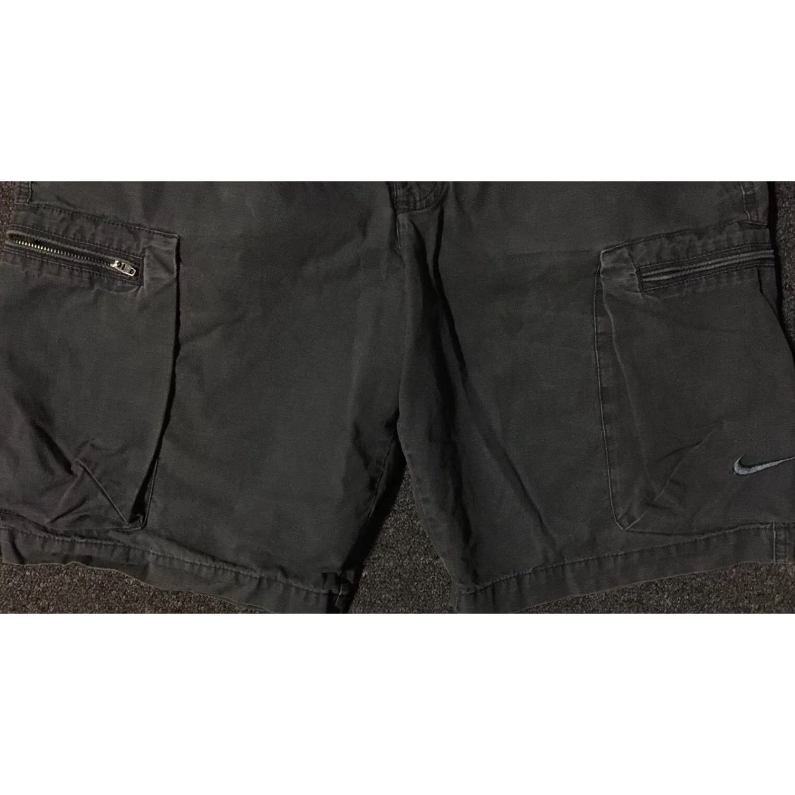 Nike VINTAGE Nike Faded Swoosh Cargo Shorts 36 Gray Nike Shorts Mens 90s Grunge Surf Skate Biker Beach USA Yacht 80s 90s Swoosh ACG Gy? Size US 36 / EU 52 - 6 Thumbnail