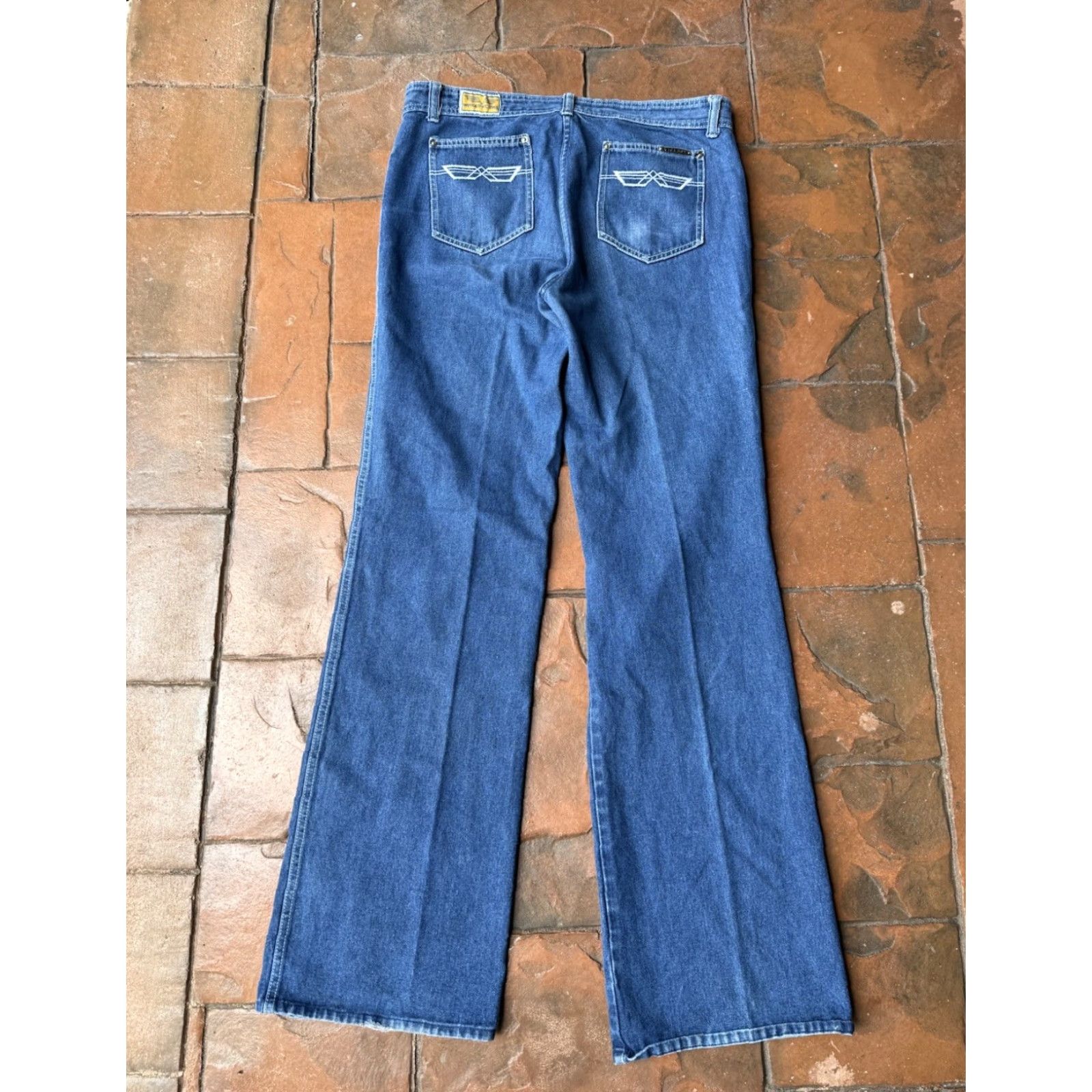 Vintage VINTAGE 70s Viceroy Flare Jeans 34x33.5 Talon Zipper Size 24" / US 00 / IT 34 - 3 Thumbnail