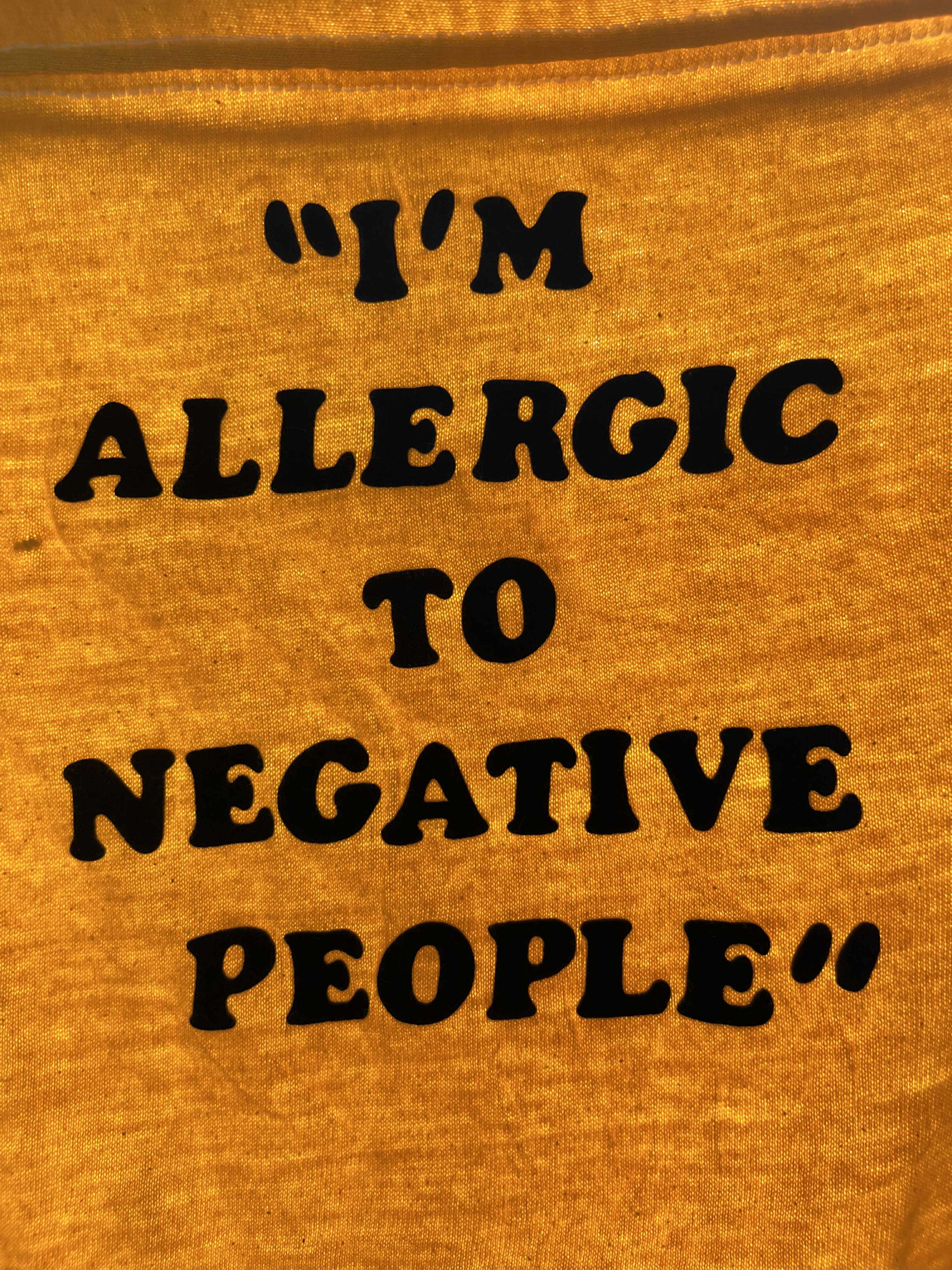Vintage Vintage 70s T-Plus “I’m Allergic to Negative People” T-Shirt Size US L / EU 52-54 / 3 - 3 Thumbnail