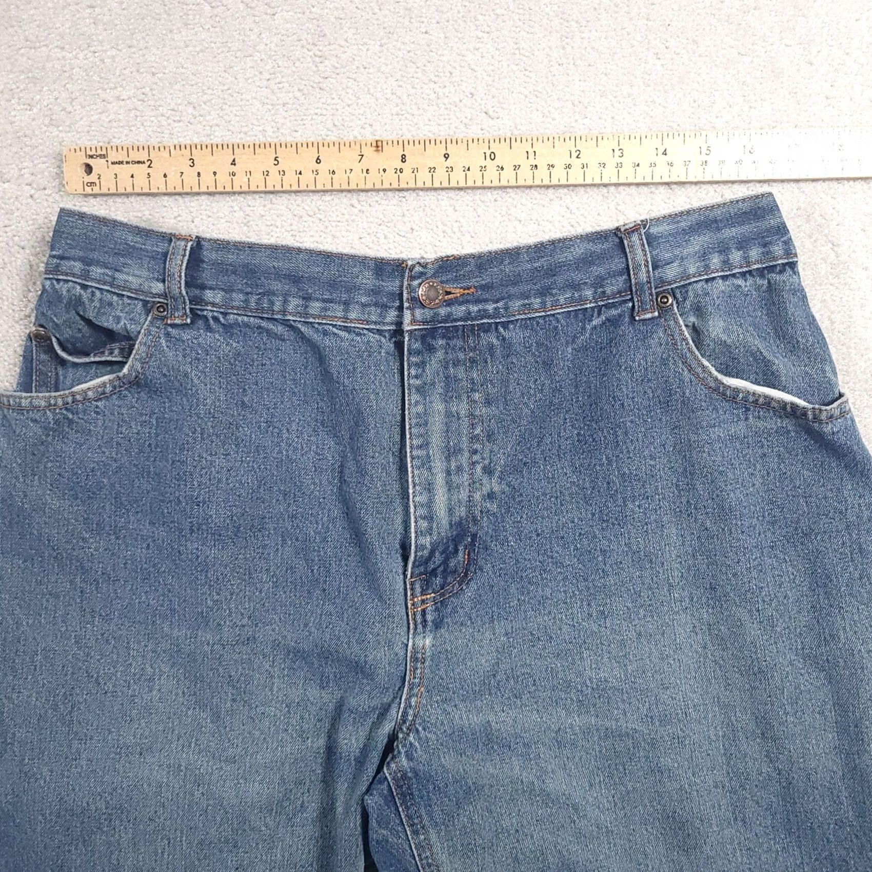 Vintage Vintage Duke Haband Crop Jeans Womens 32X24 Relaxed Fit Straight Leg Pockets Size 24" / US 00 / IT 34 - 4 Thumbnail