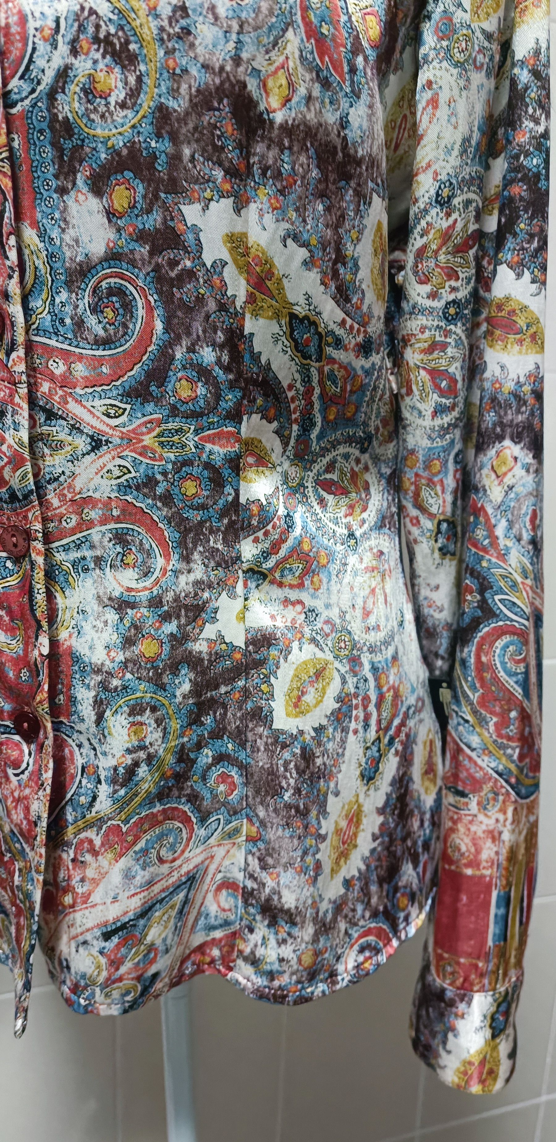 Jean Paul Gaultier Multicolor satin fabric shirt Size L / US 10 / IT 46 - 8 Thumbnail