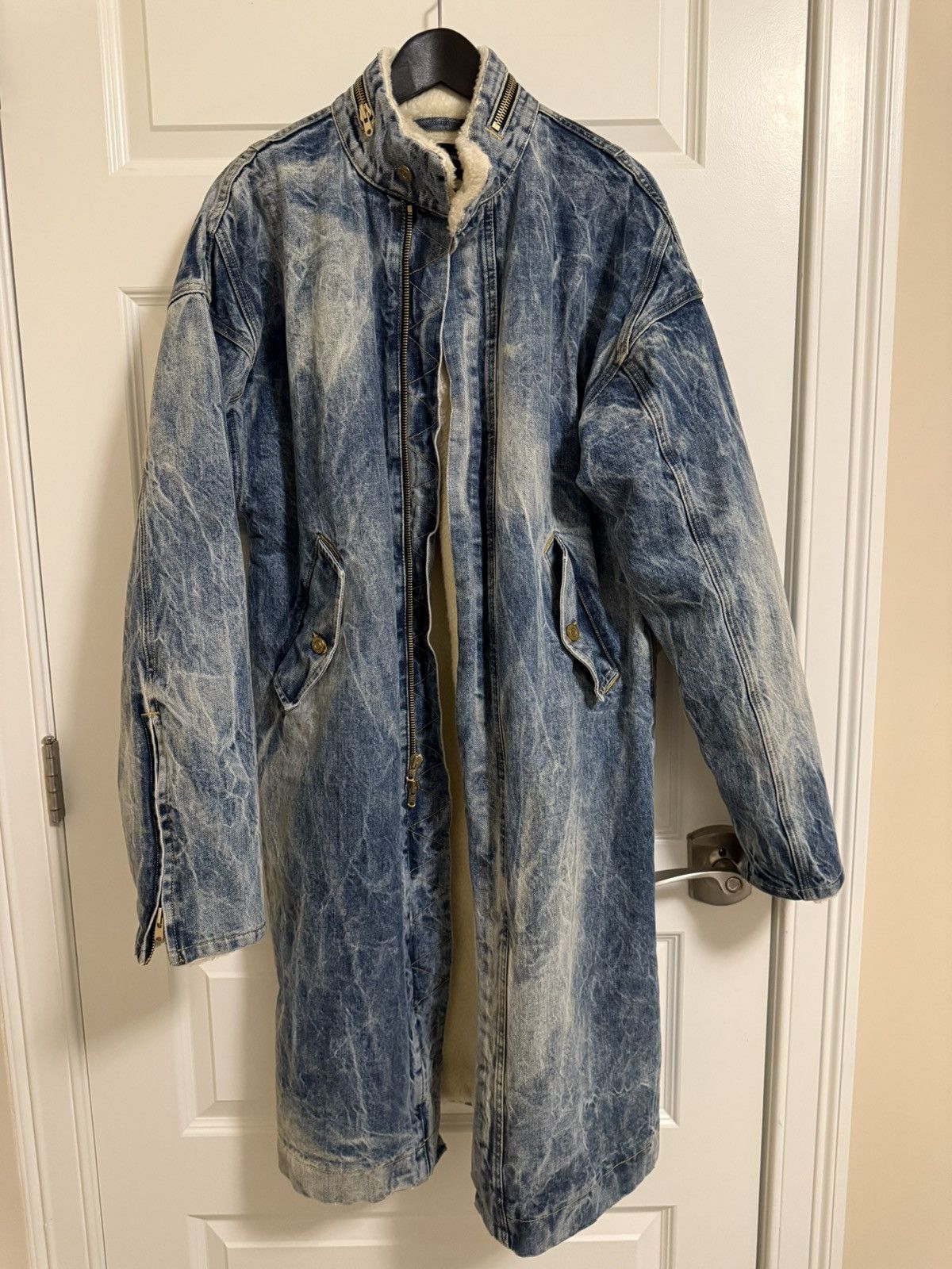 Fear of God Fear of God FOG 5th Alpaca Denim Coat Sherpa Lined Size S Size US S / EU 44-46 / 1 - 2 Thumbnail