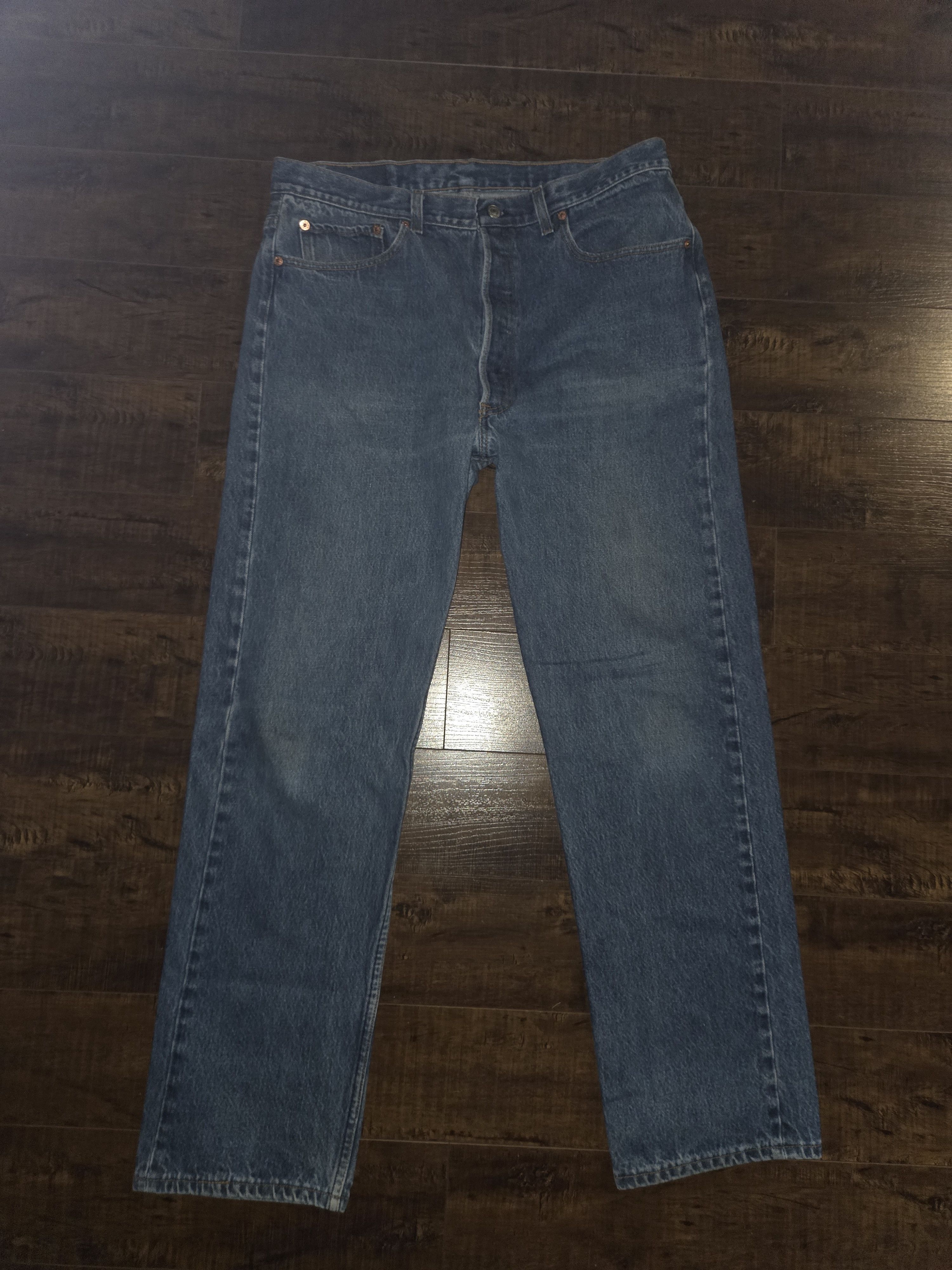 Levi's Vintage 90s Levi's 501 Men's Jeans Made In USA 34x30 Size US 38 / EU 54 - 3 Thumbnail