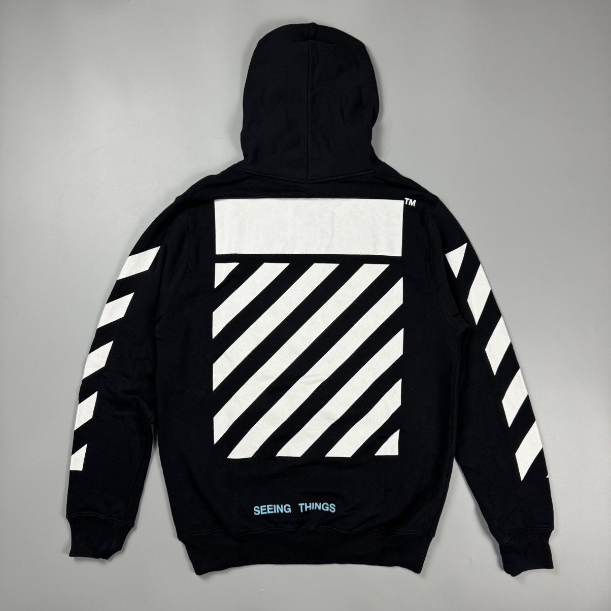 Off-White OFF-WHITE 17AW DIAGONAL CARAVAGGIO HOODIE Size US S / EU 44-46 / 1 - 2 Thumbnail
