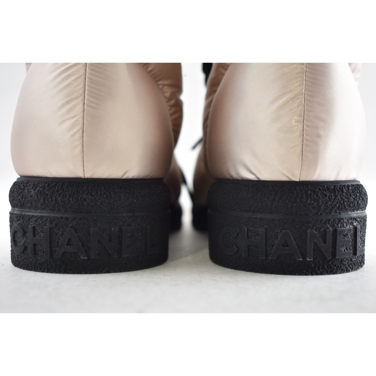 Chanel Chanel Coco Neige Pink Black CC Logo Combat Boots 37 Size US 7 / IT 37 - 15 Thumbnail