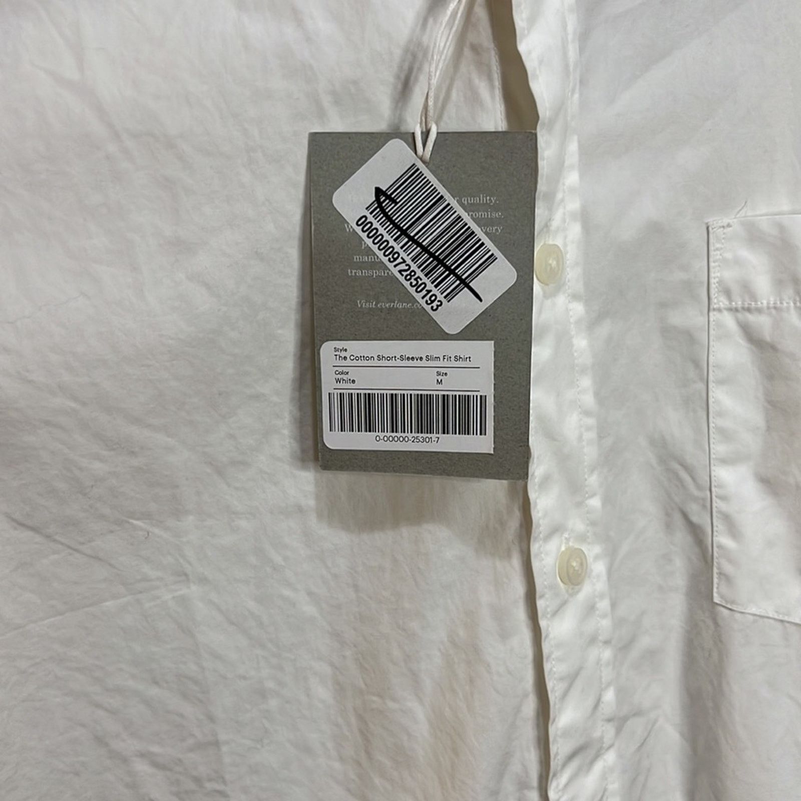 Everlane Everlane The Organic Short Sleeve Slim Fit - White Size M Size US M / EU 48-50 / 2 - 5 Thumbnail