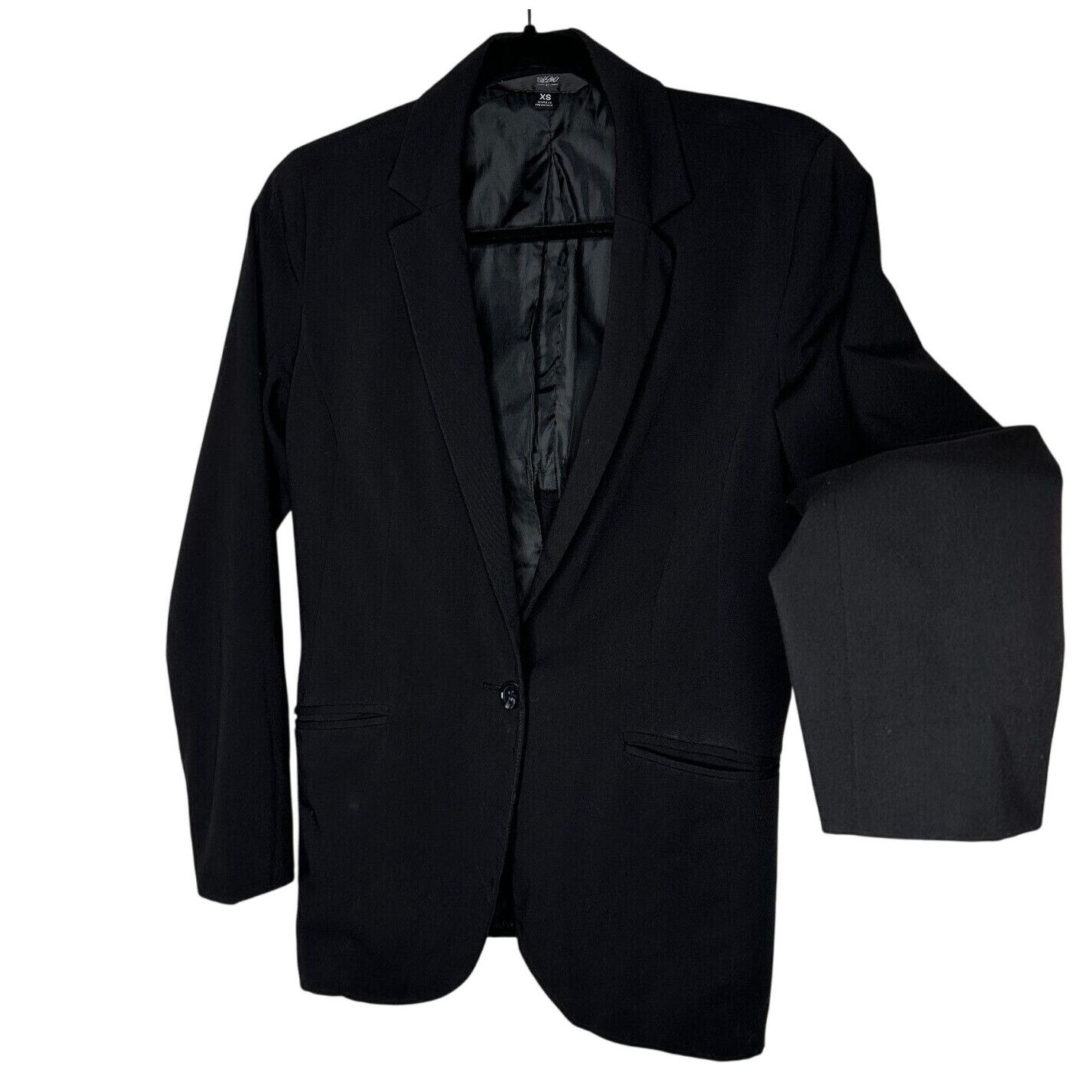 Mossimo Mossimo Jet Black One Button Welt Pocket Casual Blazer XS Size XS / US 0-2 / IT 36-38 - 1 Thumbnail
