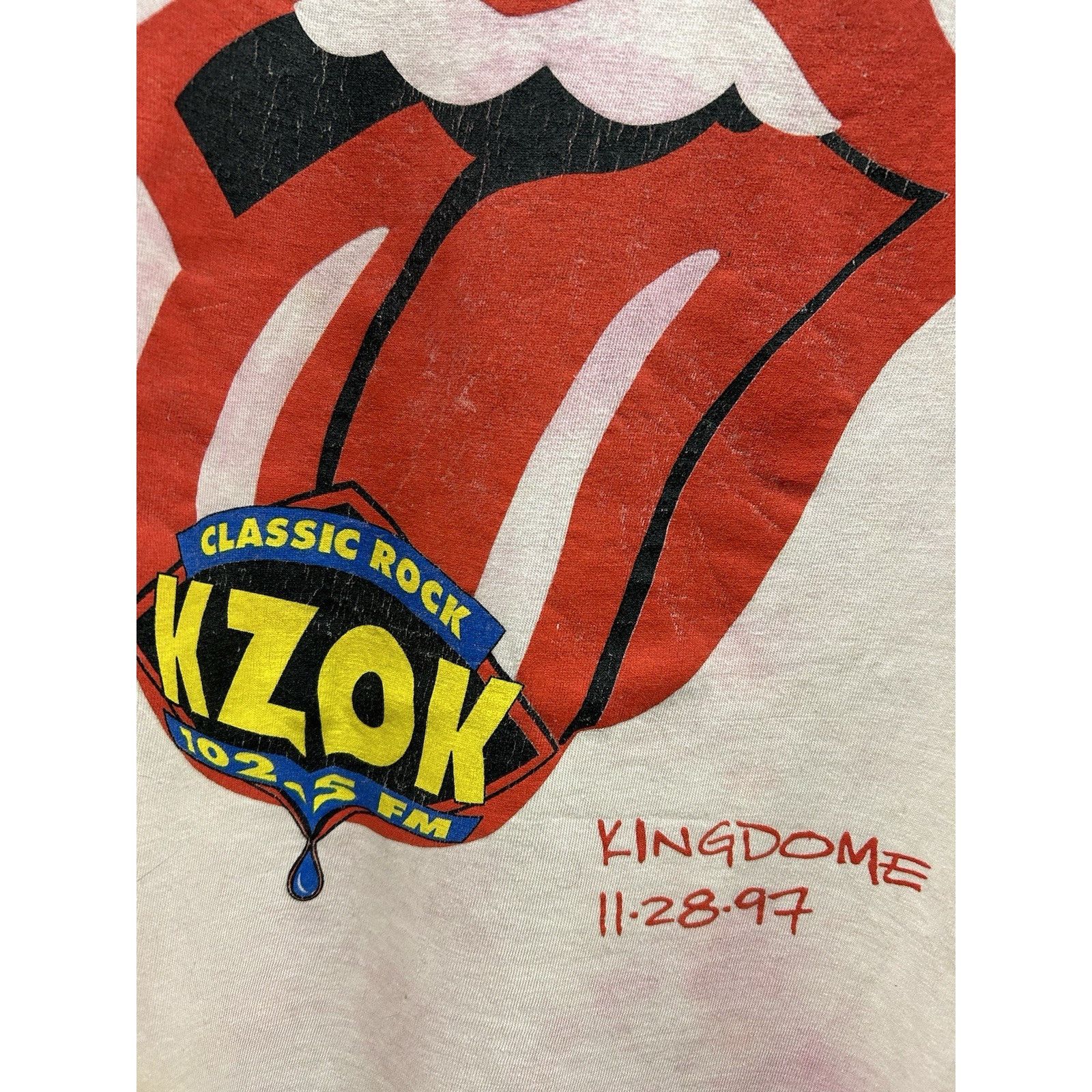 Vintage Vintage 1997 Rolling Stones Bridges To Babylon Tour Shirt XL Size US XL / EU 56 / 4 - 5 Thumbnail