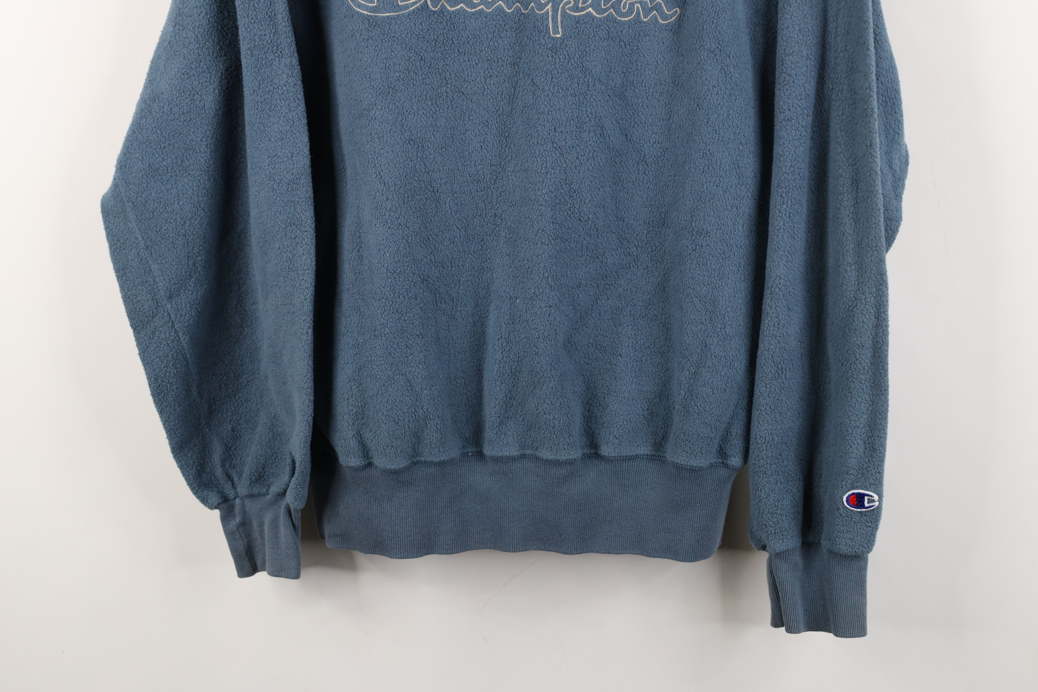 Champion Vintage 90s Champion Spell Reverse Fleece Sweatshirt Teal Size US M / EU 48-50 / 2 - 3 Thumbnail
