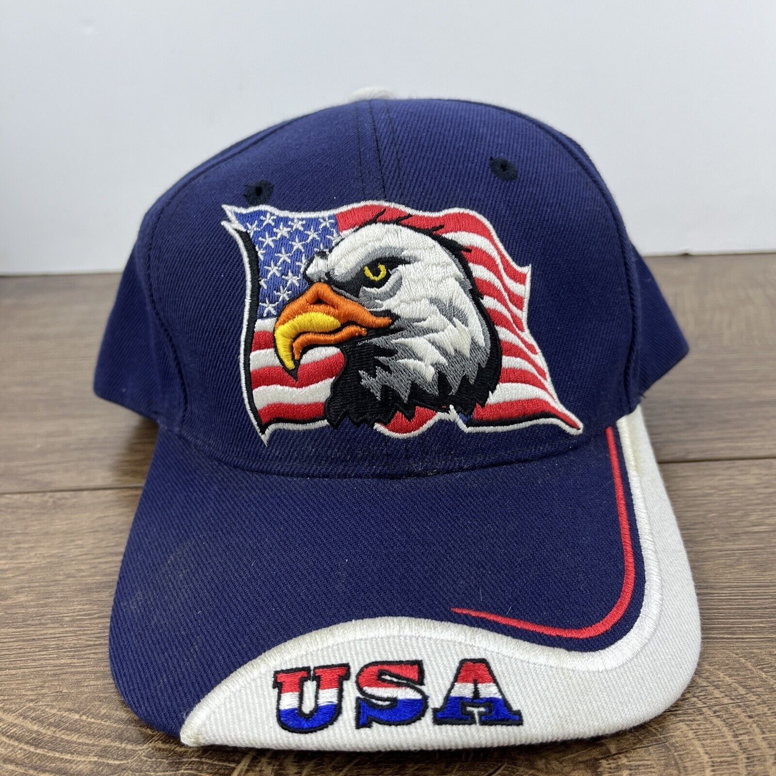 Other Bald Eagle Hat USA American Flag Hat Blue Hat Adjustable Adu Size ONE SIZE - 5 Thumbnail