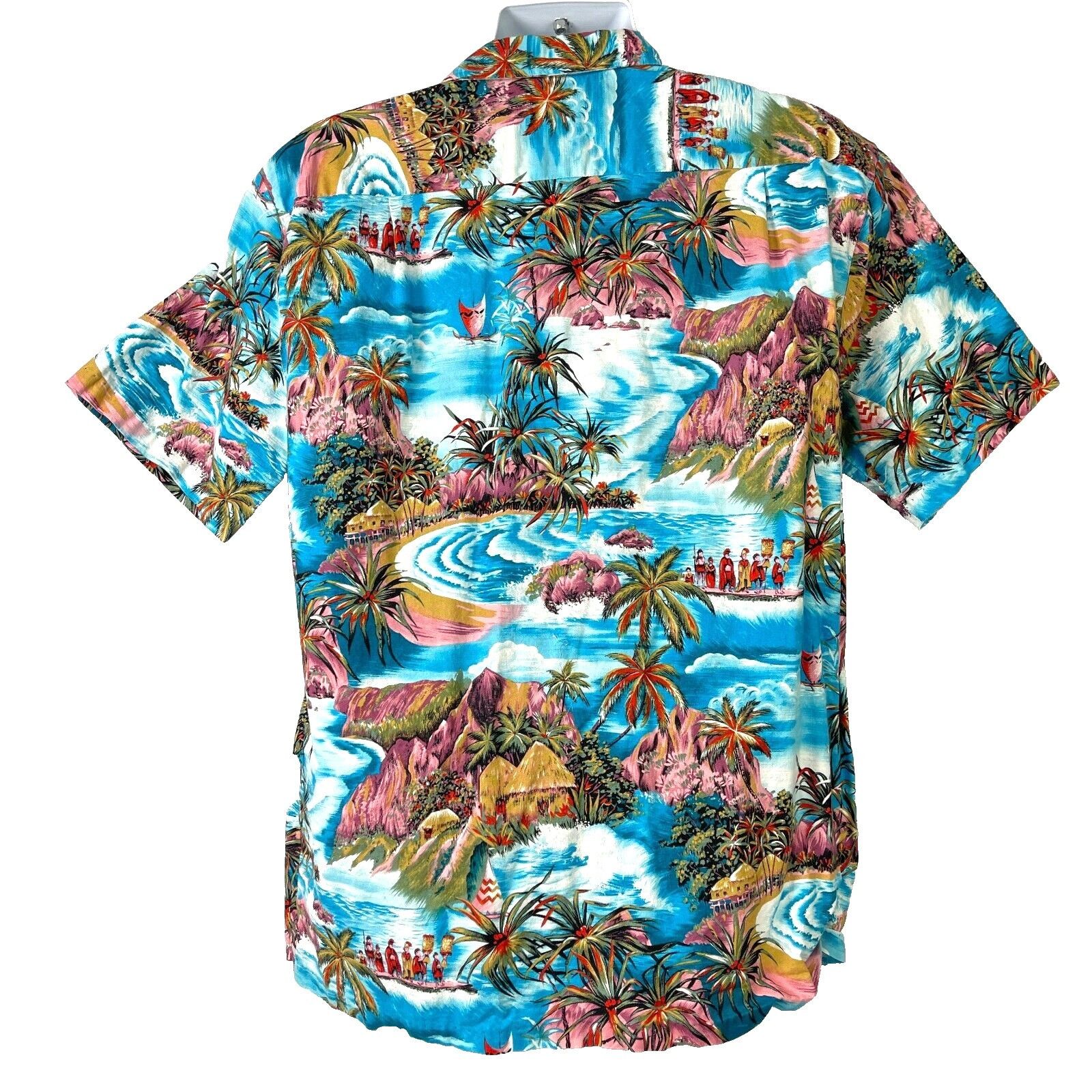 Other RJC Palms Pink Cliffs Mens Hawaiian Shirt size Large 47x30 Size US L / EU 52-54 / 3 - 4 Thumbnail