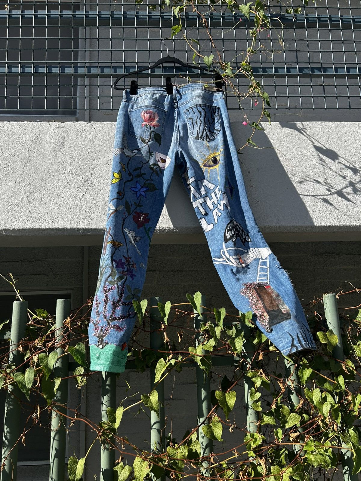 Calvin Klein Custom Hand-Painted Calvin Klein Jeans (W30 L32) Size US 30 / EU 46 - 1 Thumbnail