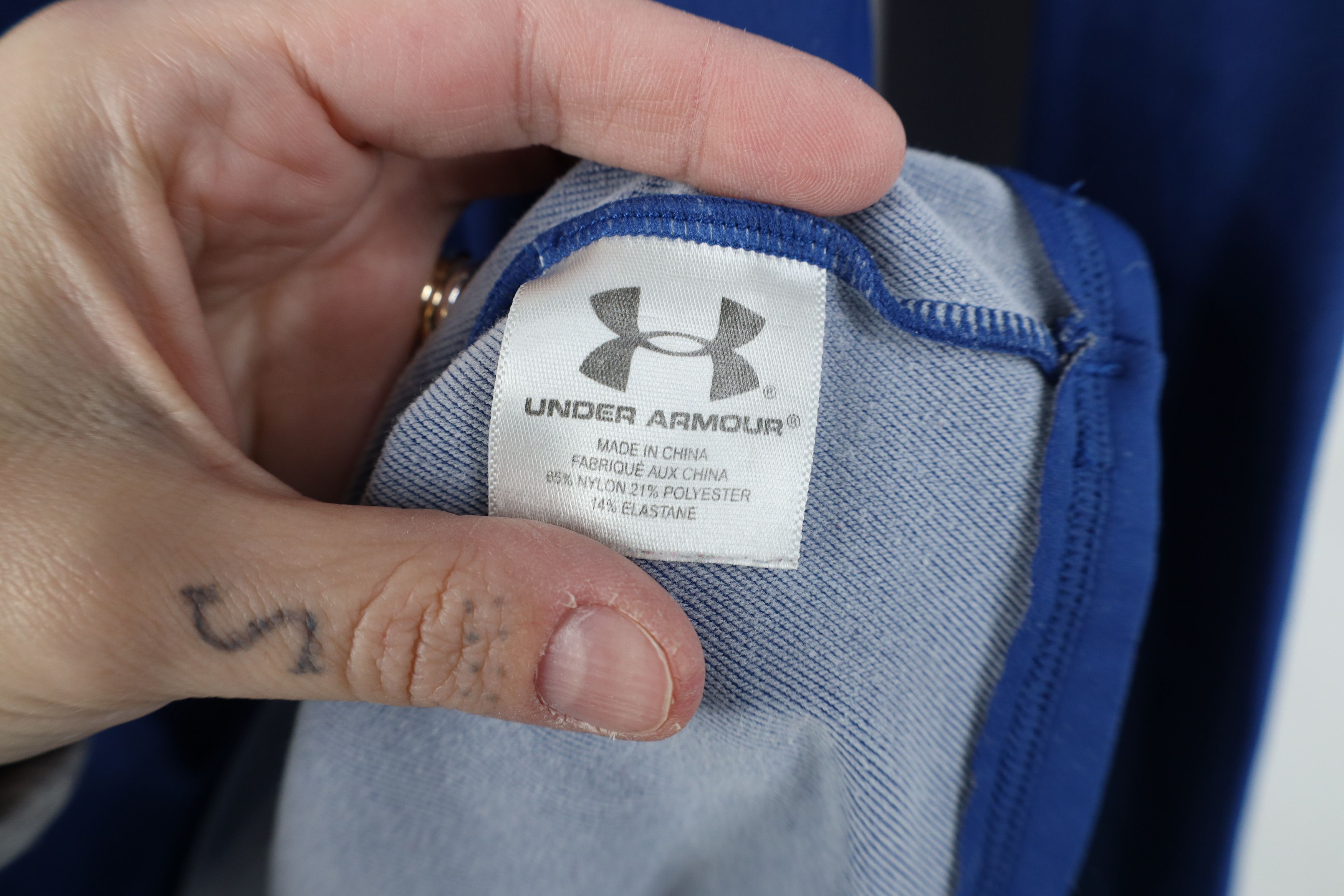Under Armour Vintage Under Armour Mock Neck Long Sleeve T-Shirt Blue Size US XL / EU 56 / 4 - 7 Thumbnail