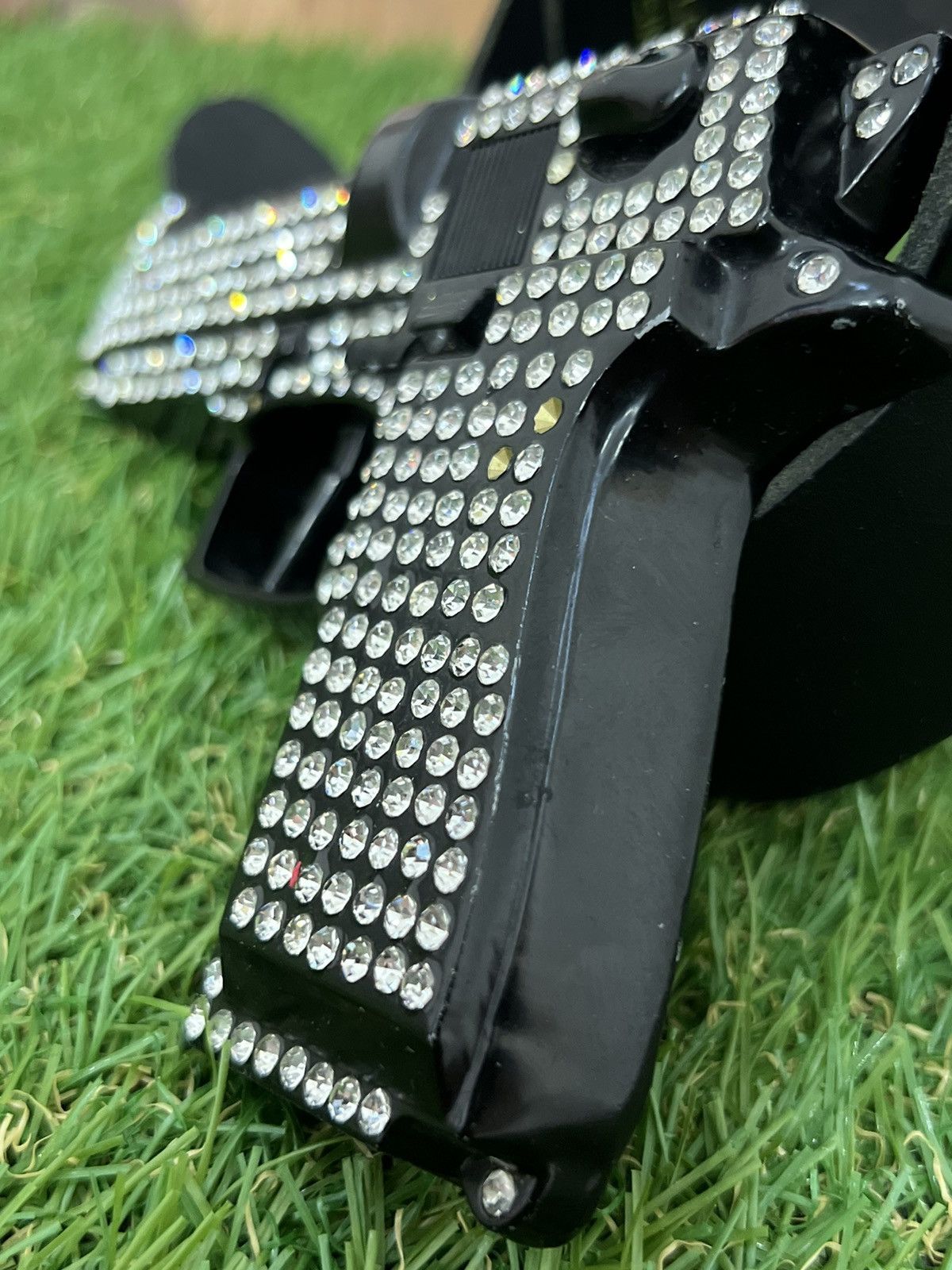 Vintage Vintage Pistil Rhinestone Studded Buckle Belt Size ONE SIZE - 3 Thumbnail