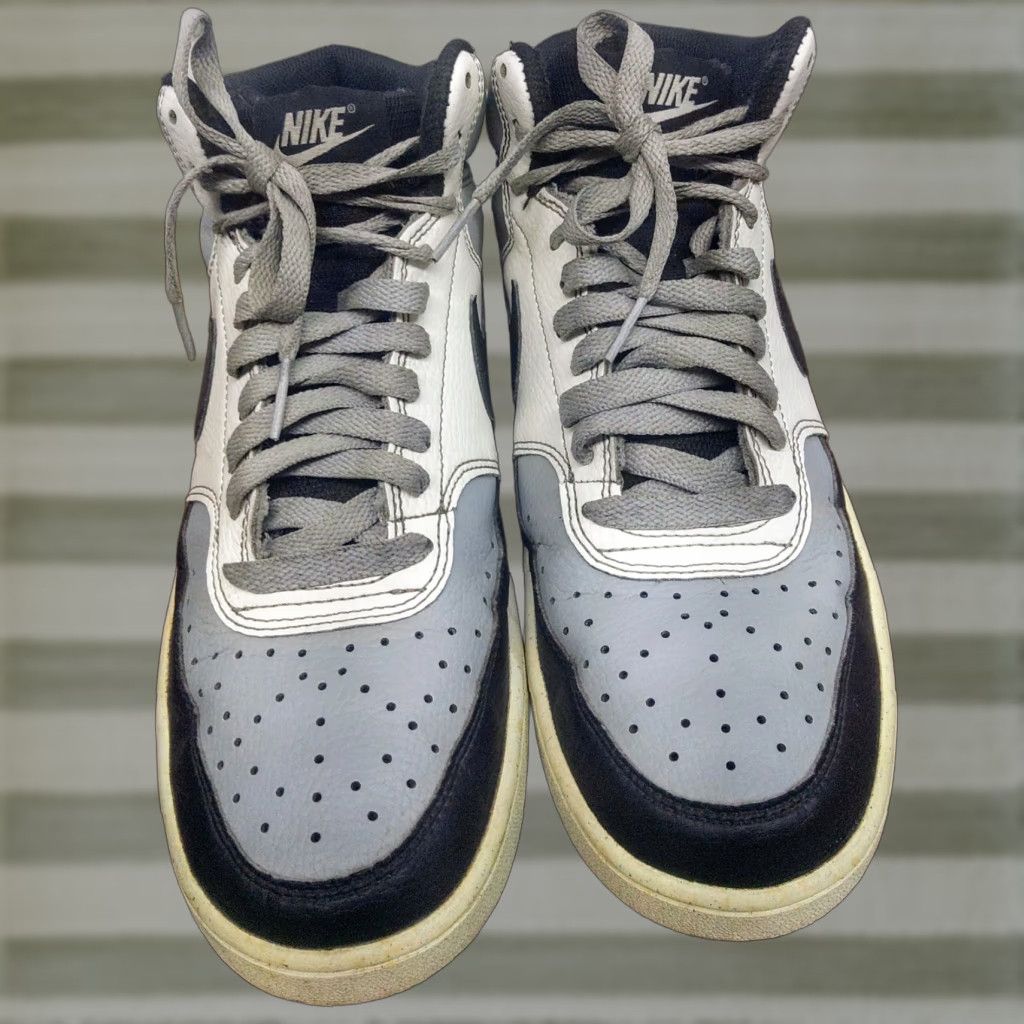 Nike Nike Court Vision Next Nature Mid Top Light Smoke Grey Sail - Size 9 (US) Mens Sneaker, Gray Nike Court Vision, 2022 Release Size US 9 / EU 42 - 1 Thumbnail
